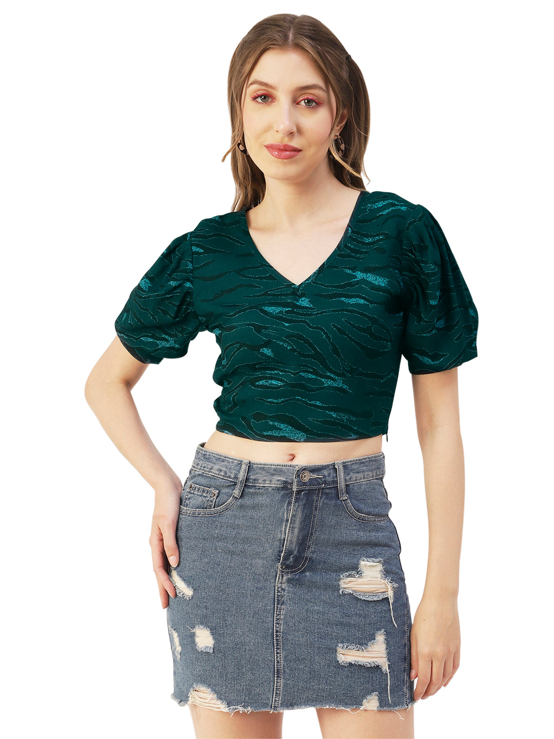 Viscose Rayon V-Neck Top