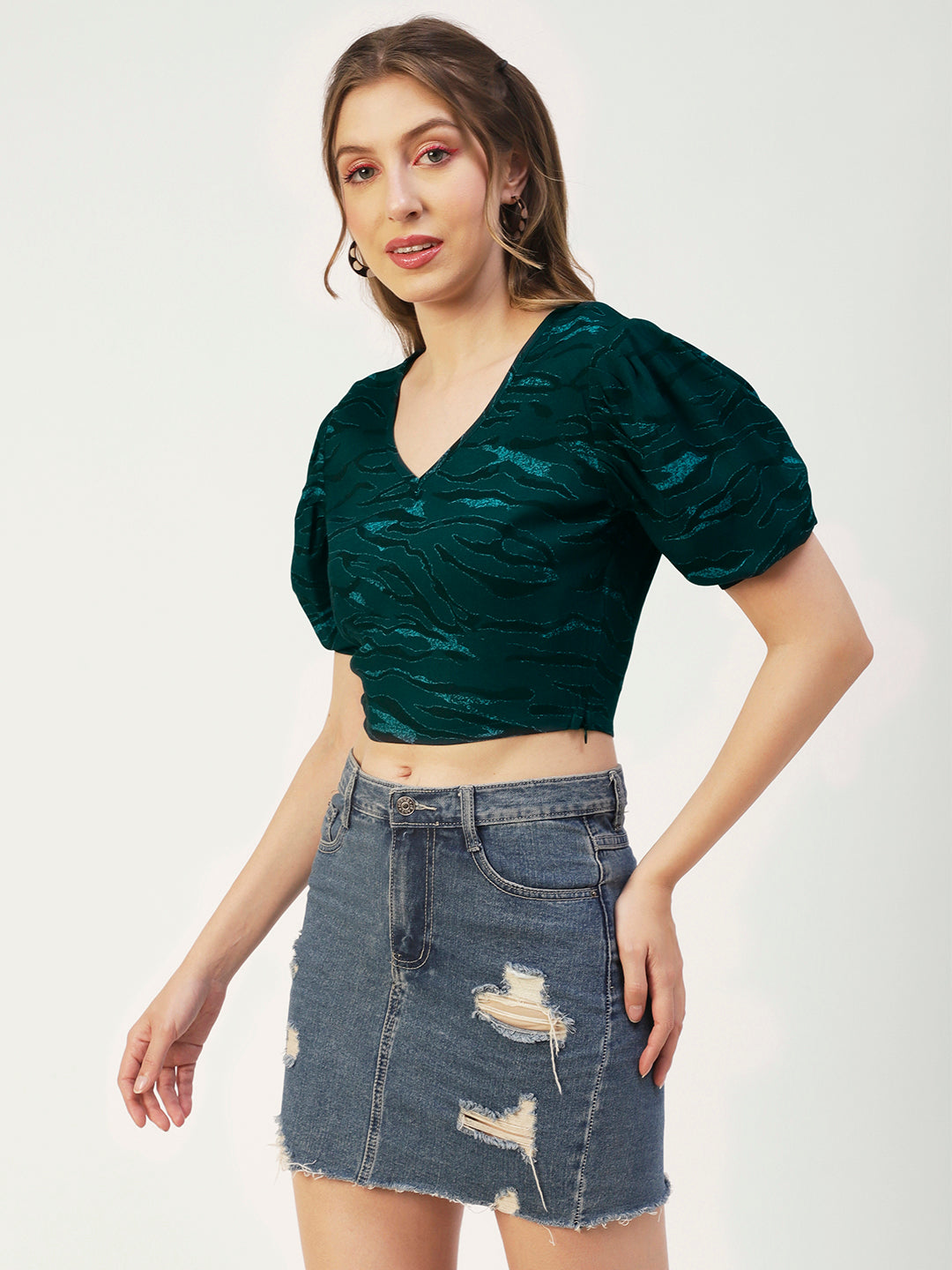 Viscose Rayon V-Neck Top