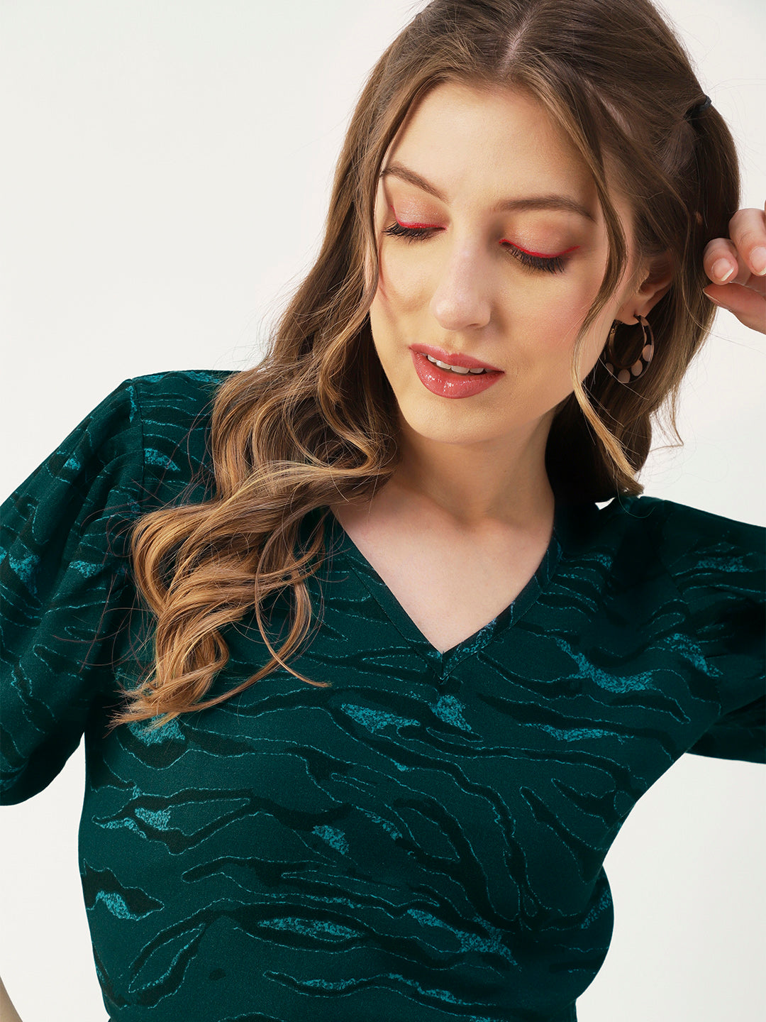 Viscose Rayon V-Neck Top