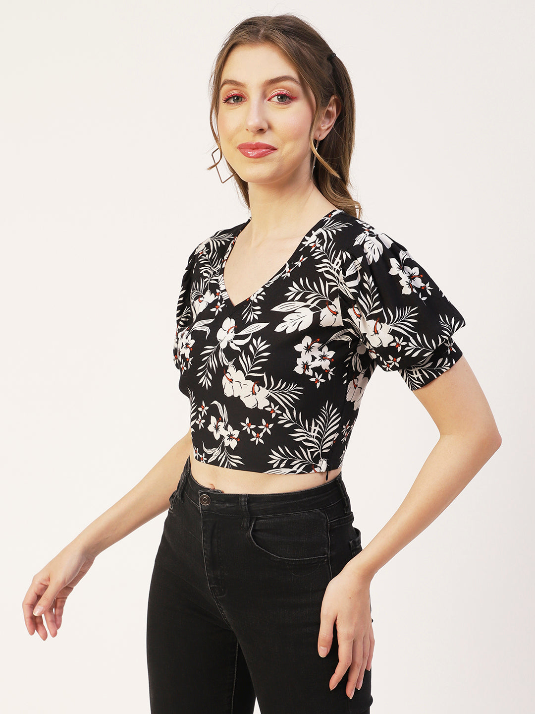 Viscose Rayon V-Neck Top