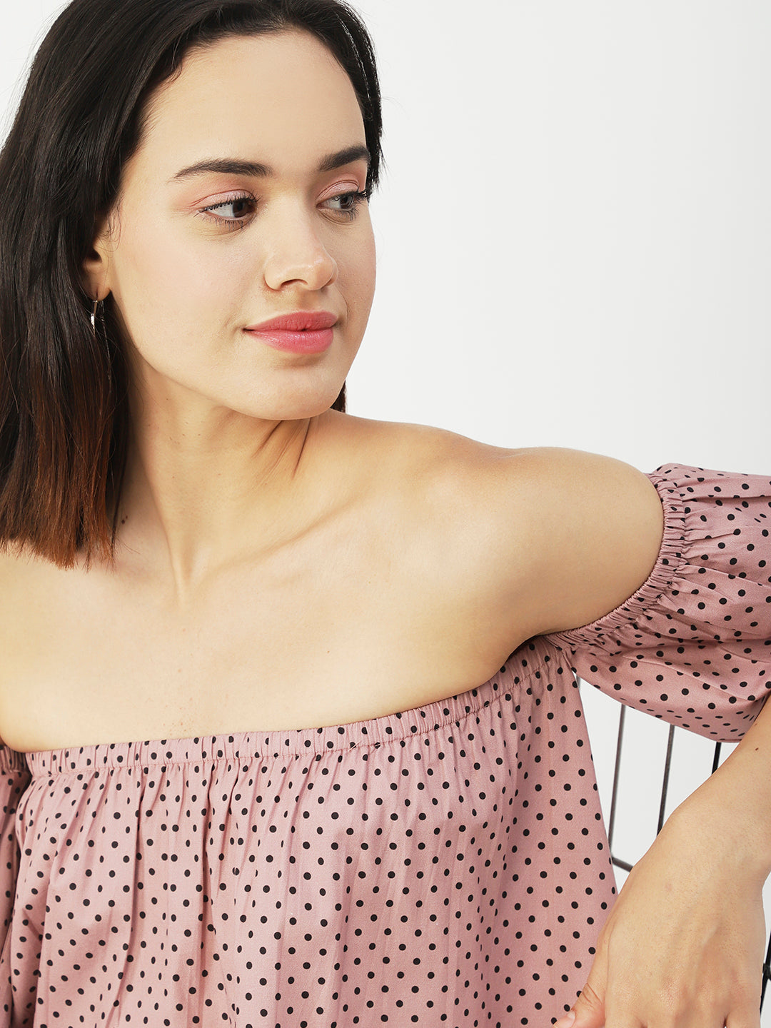 Cotton Off-Shoulder Crop