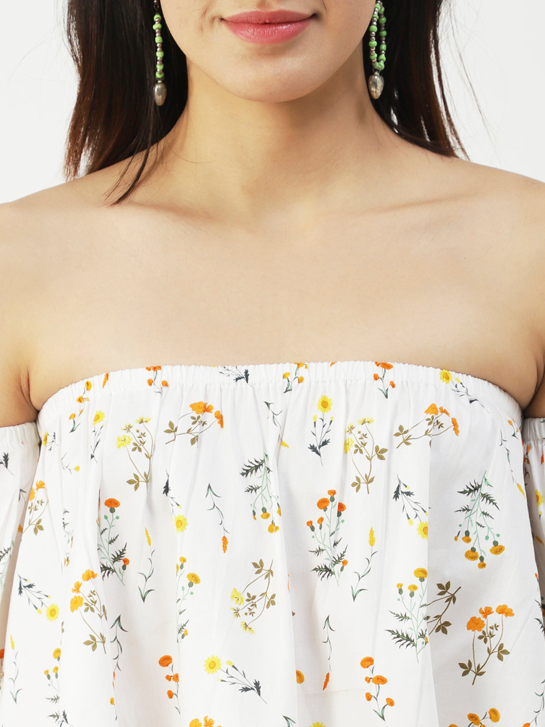 Cotton Off-Shoulder Crop