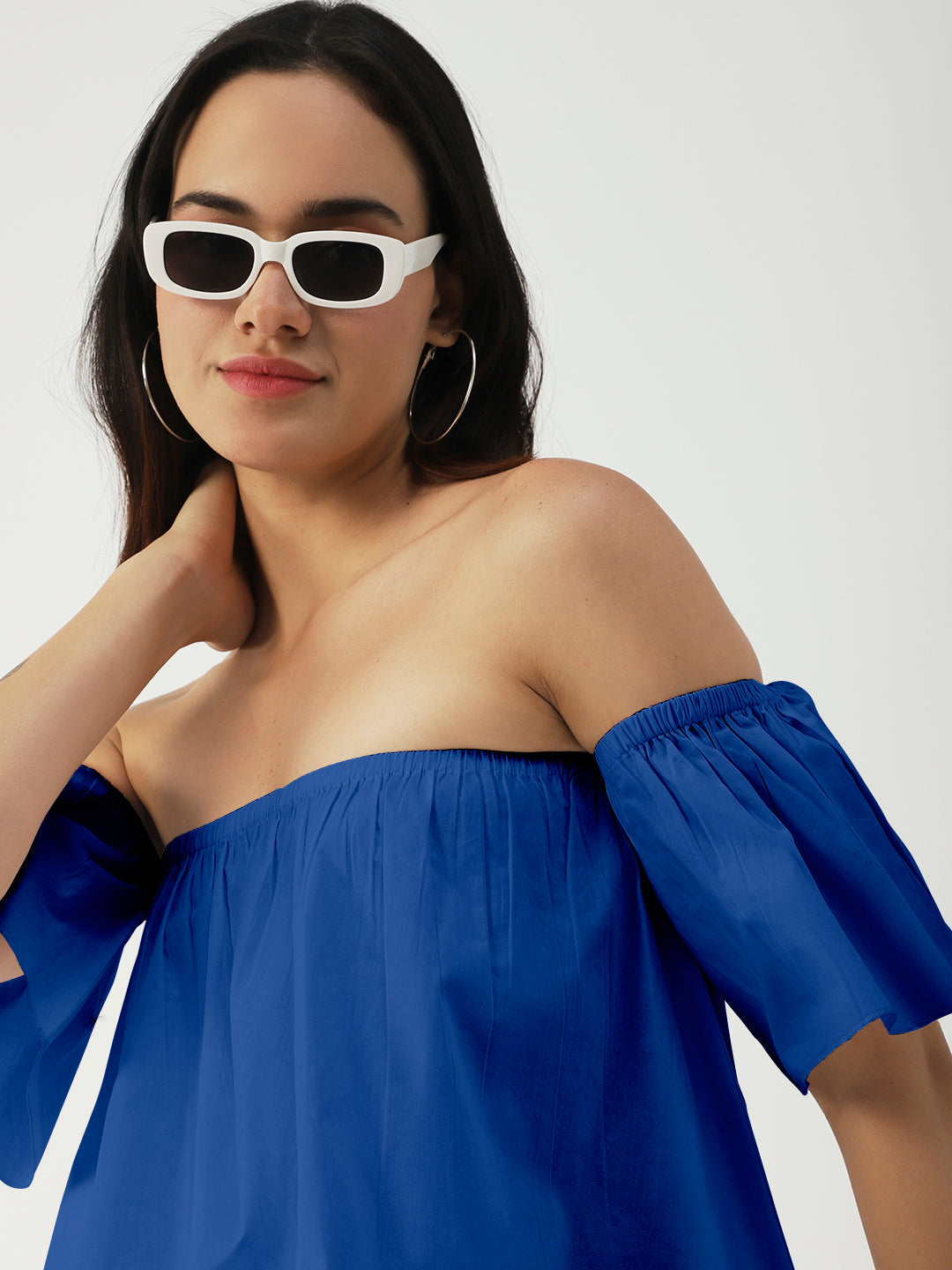 Cotton Off-Shoulder Crop