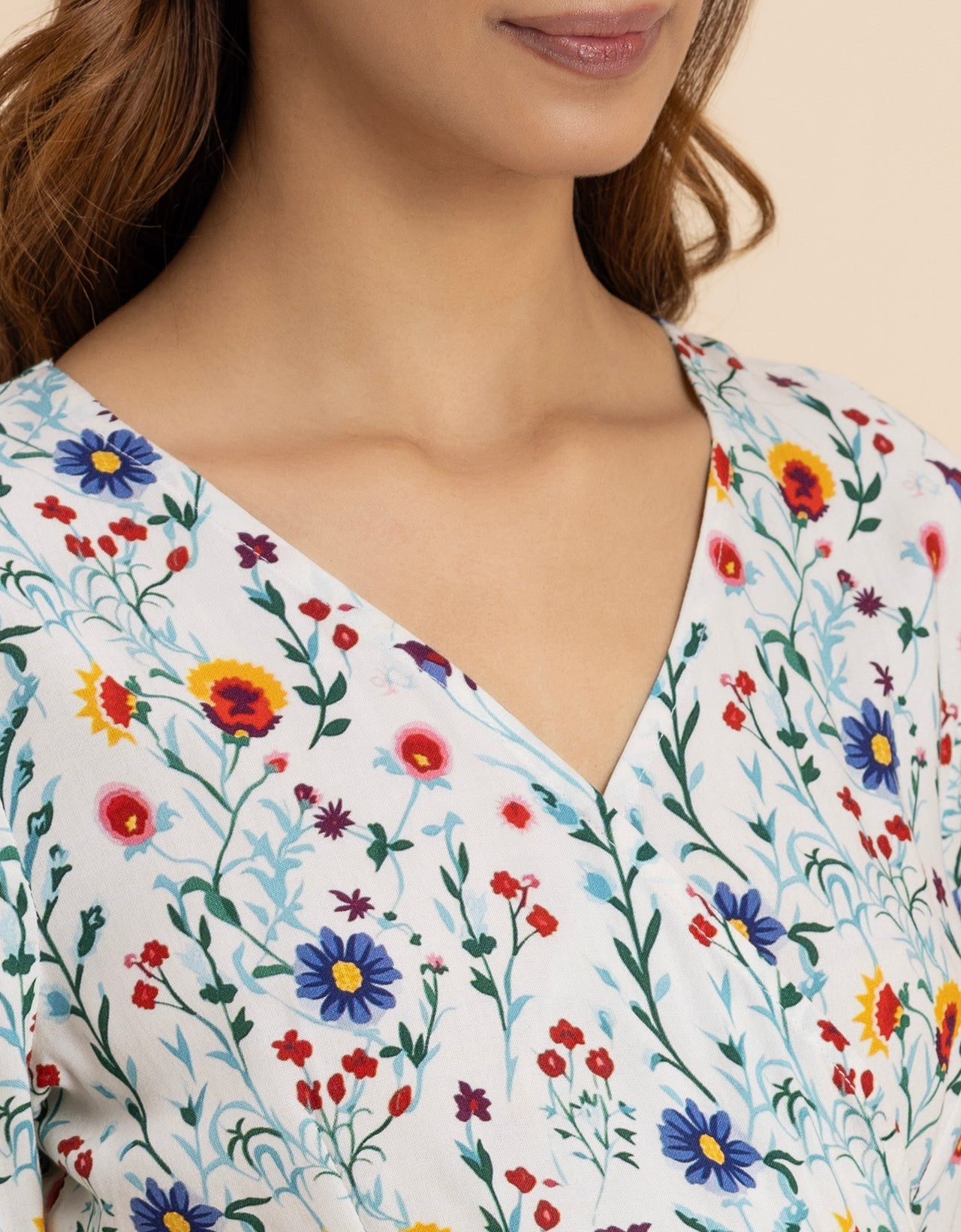 Elegant V-Neck Peplum Summer Top For Women
