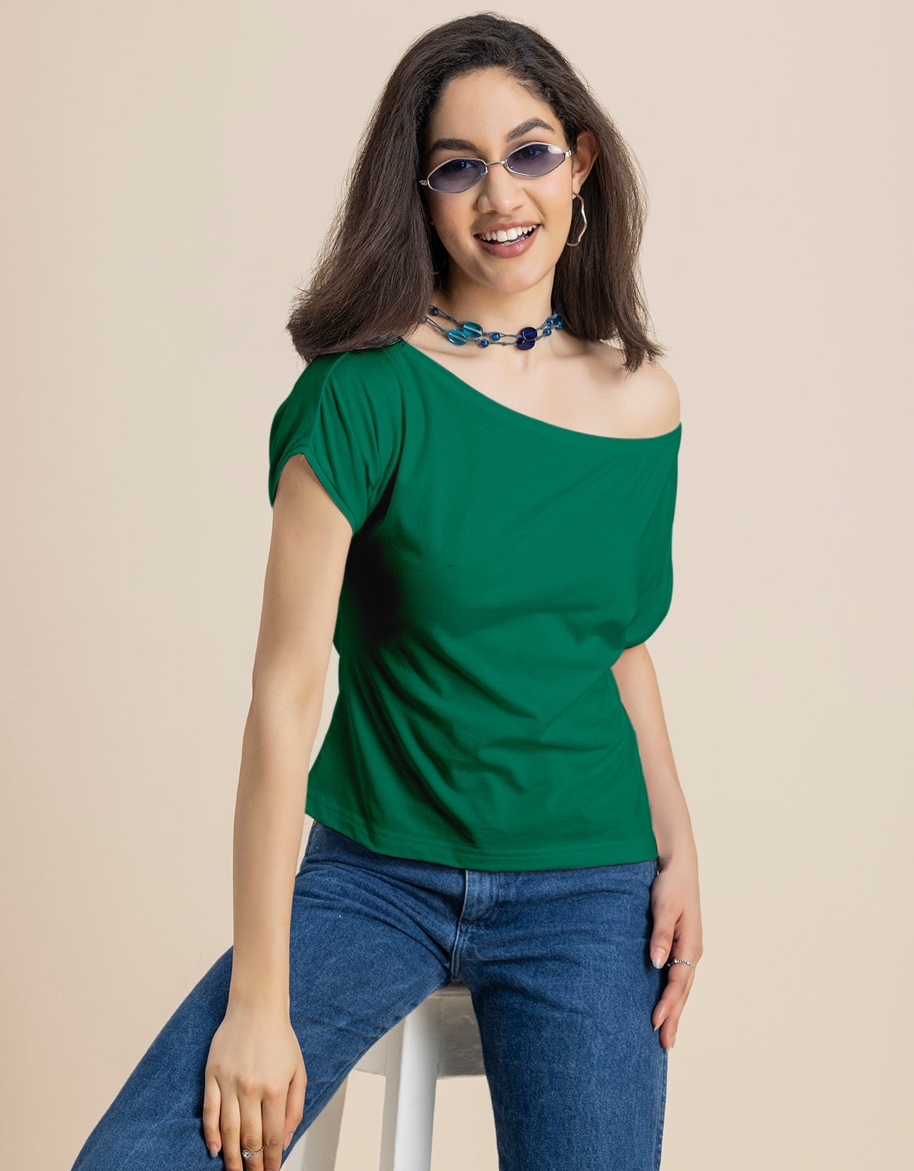 One Shoulder Tshirt Short Sleeve Top
