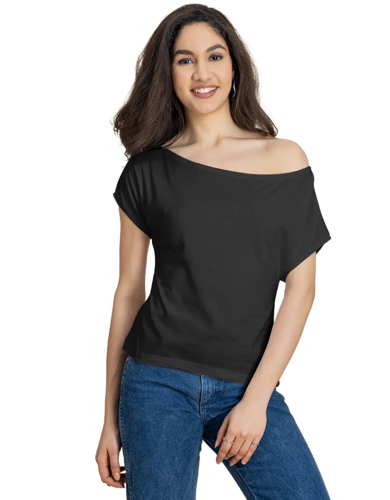 One Shoulder Tshirt Short Sleeve Top