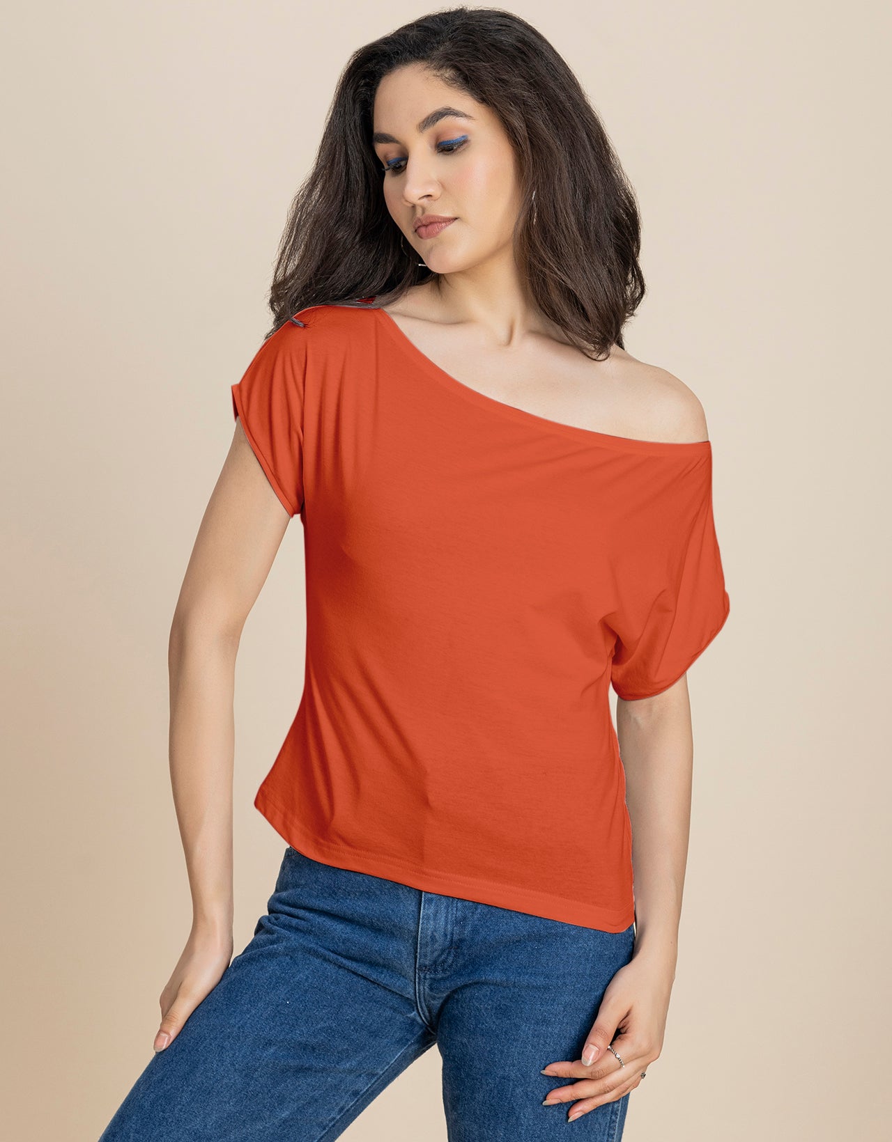 One Shoulder Tshirt Short Sleeve Top