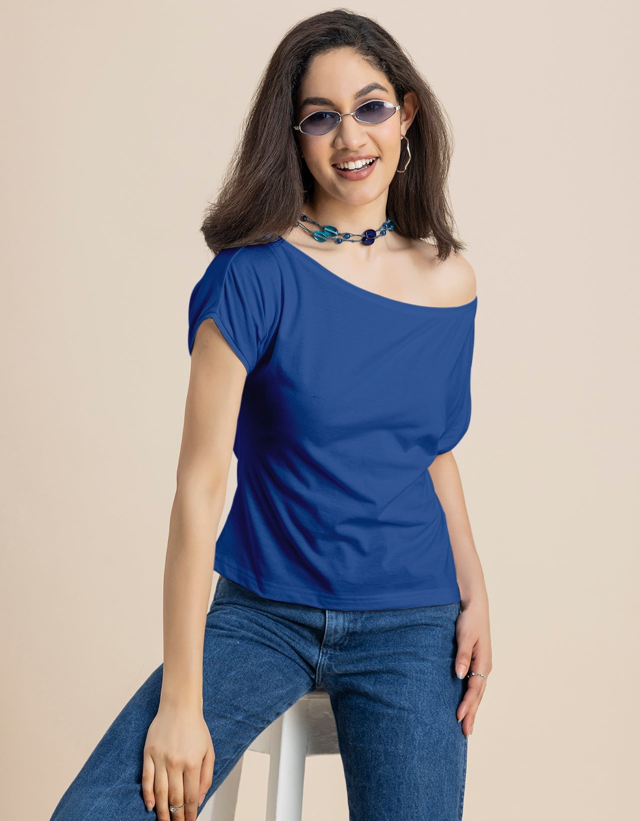 One Shoulder Tshirt Short Sleeve Top