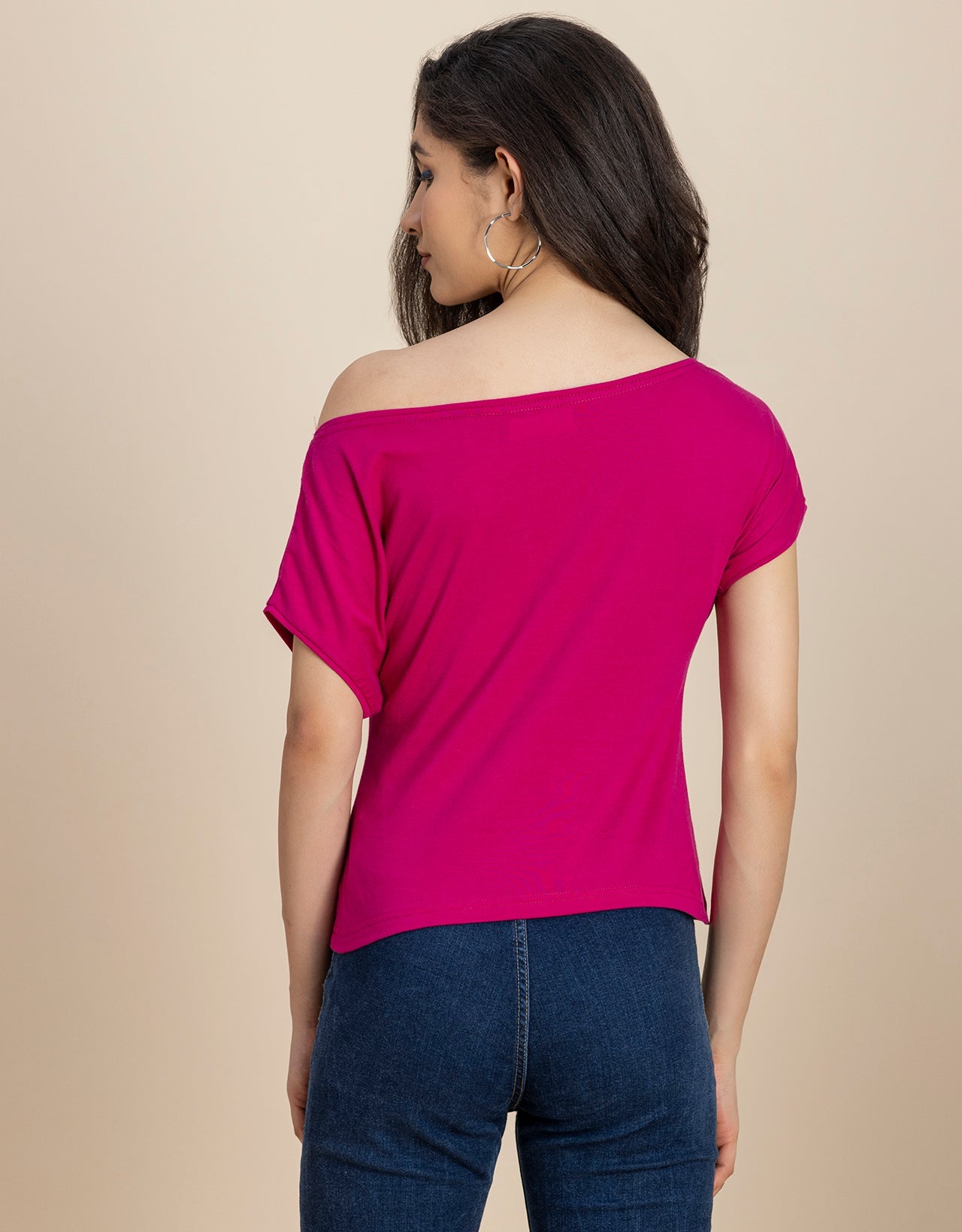 One Shoulder Tshirt Short Sleeve Top