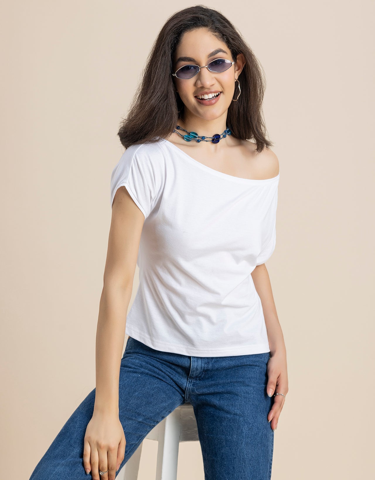 One Shoulder Tshirt Short Sleeve Top