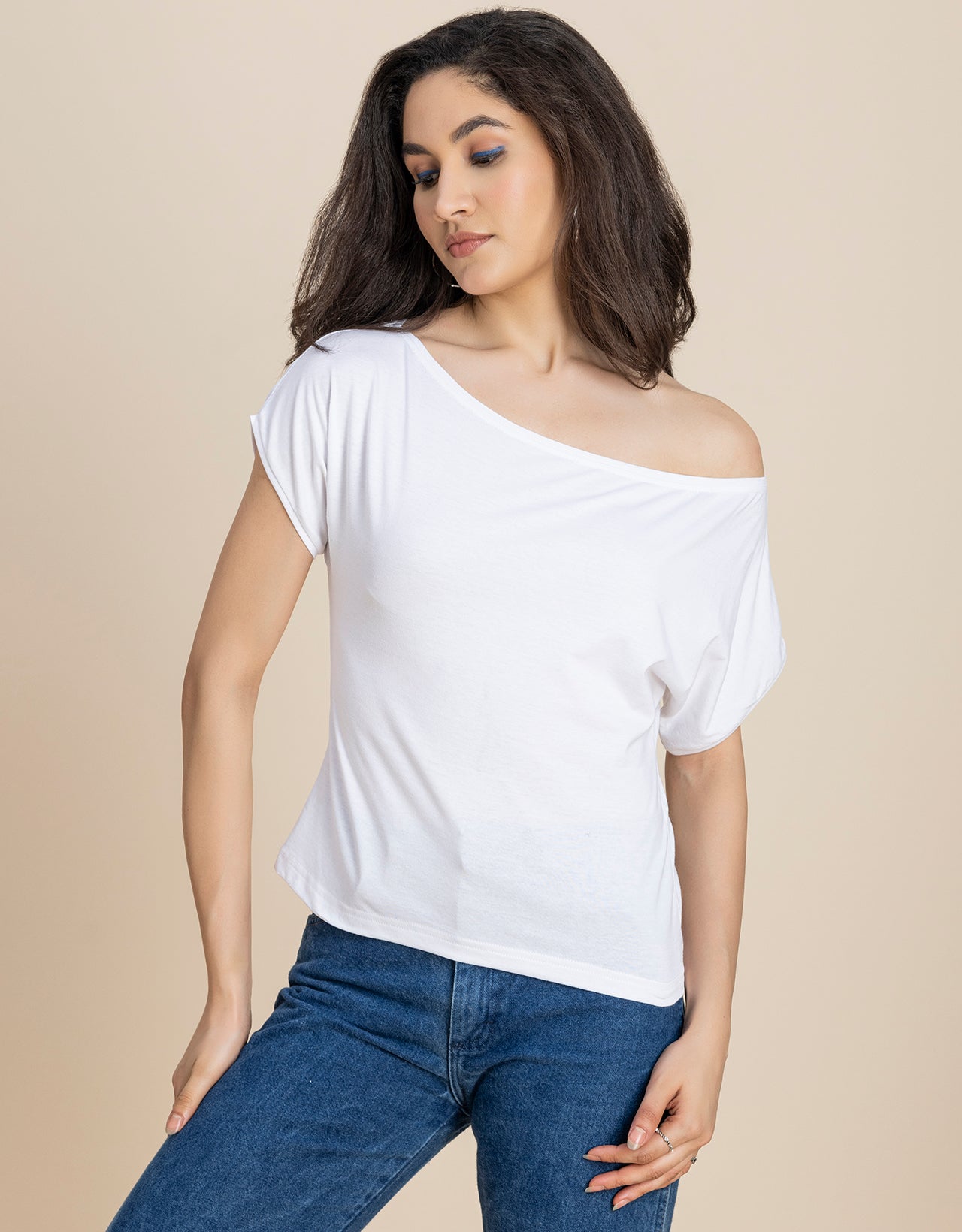 One Shoulder Tshirt Short Sleeve Top