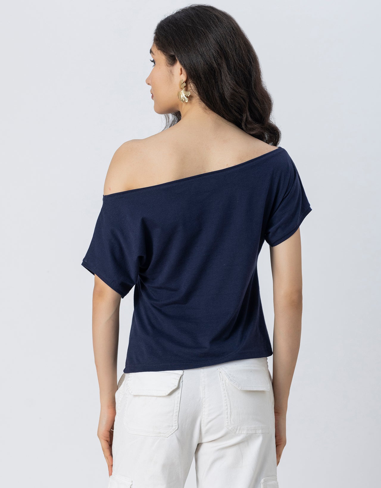 One Shoulder Tshirt Short Sleeve Top