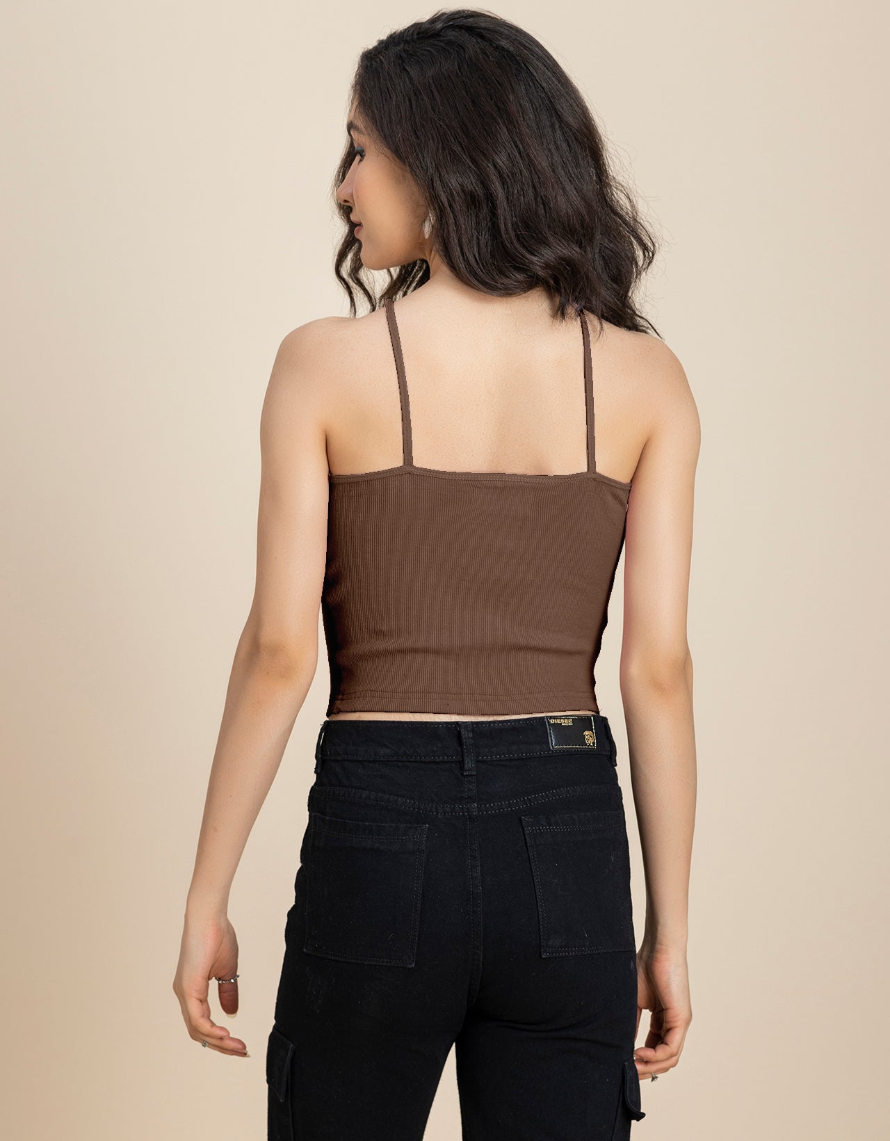 Casual Halter Neck Crop Top For Women