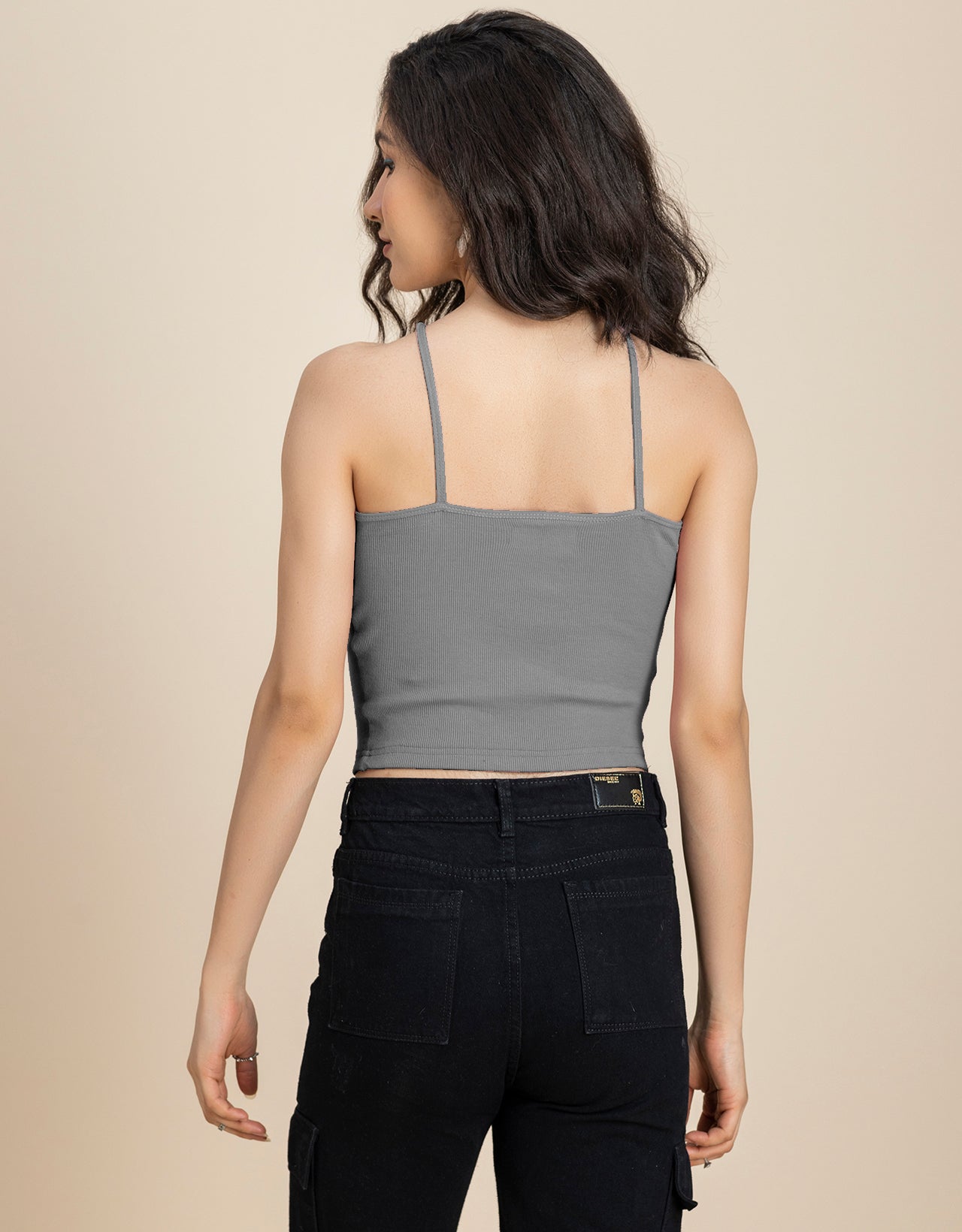 Casual Halter Neck Crop Top For Women