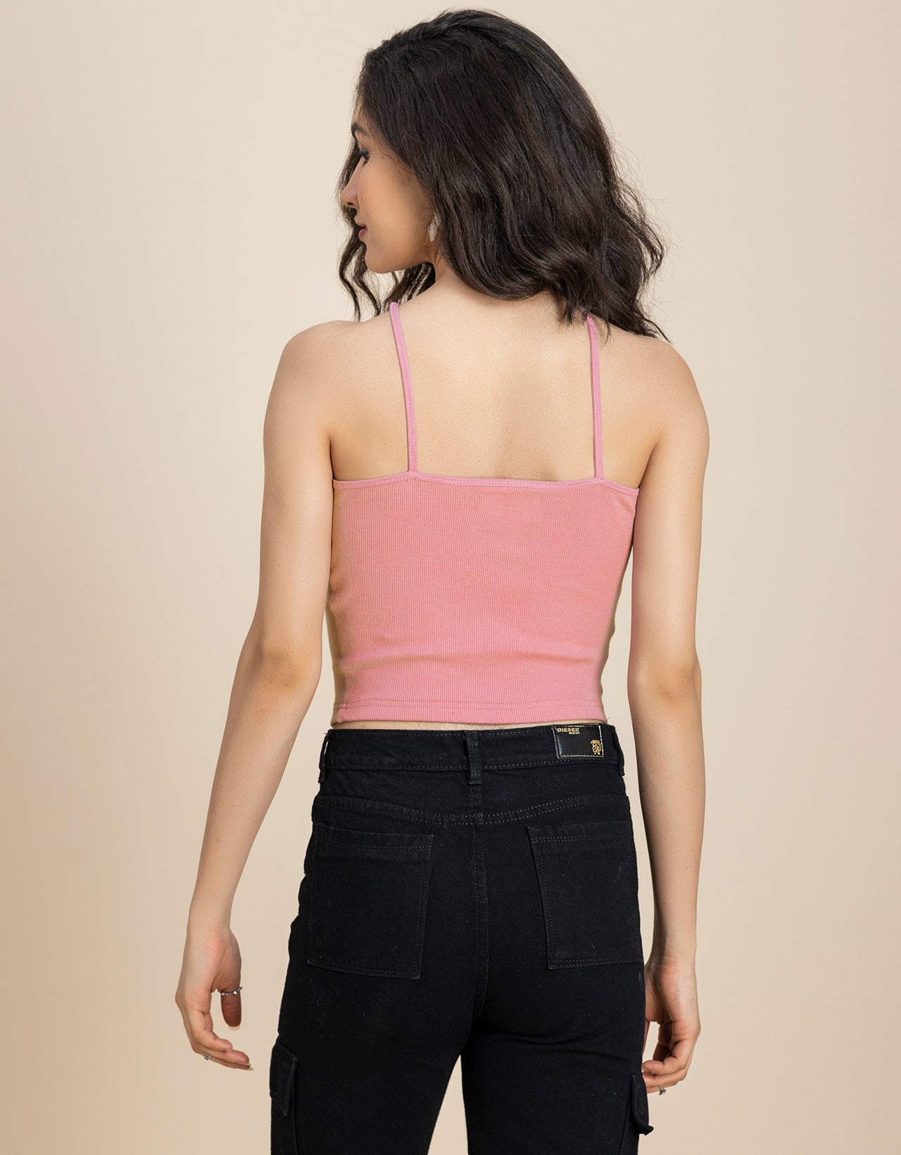 Casual Halter Neck Crop Top For Women