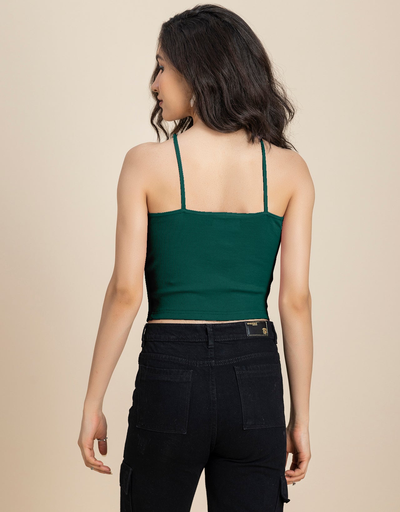 Casual Halter Neck Crop Top For Women