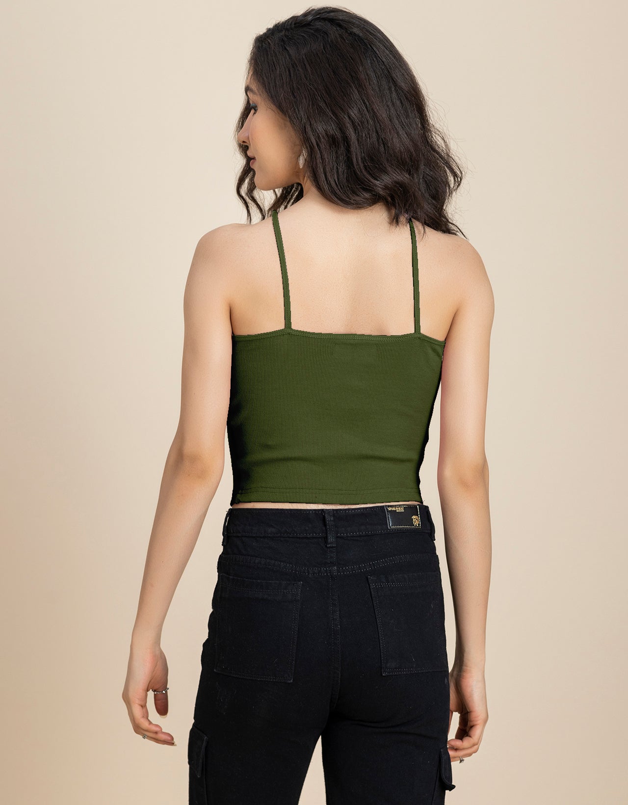Casual Halter Neck Crop Top For Women