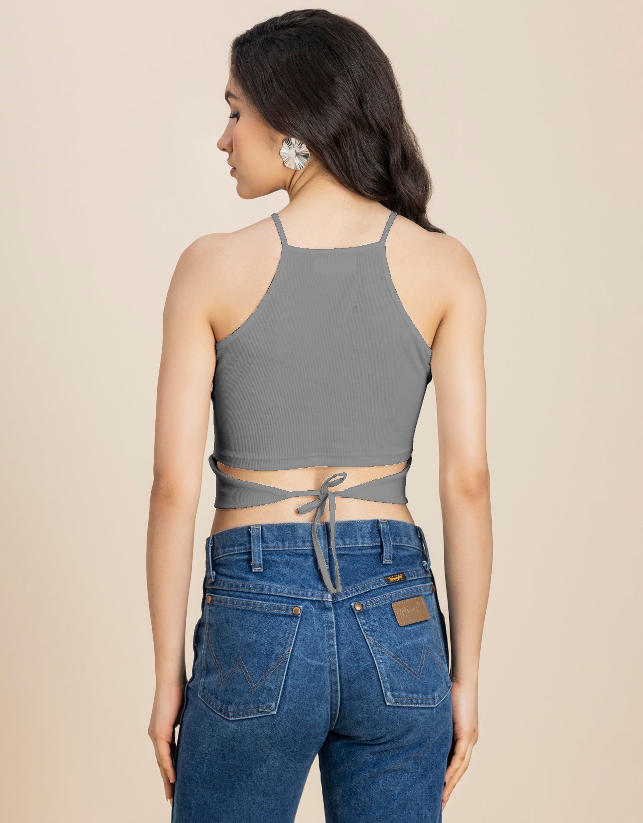 Women Casuals Sporty Crop Sleeveless Top