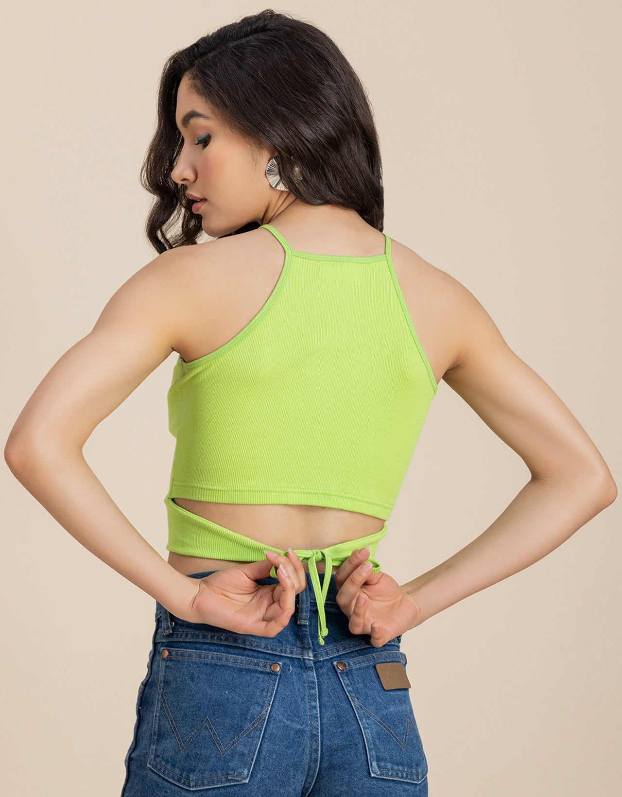 Women Casuals Sporty Crop Sleeveless Top