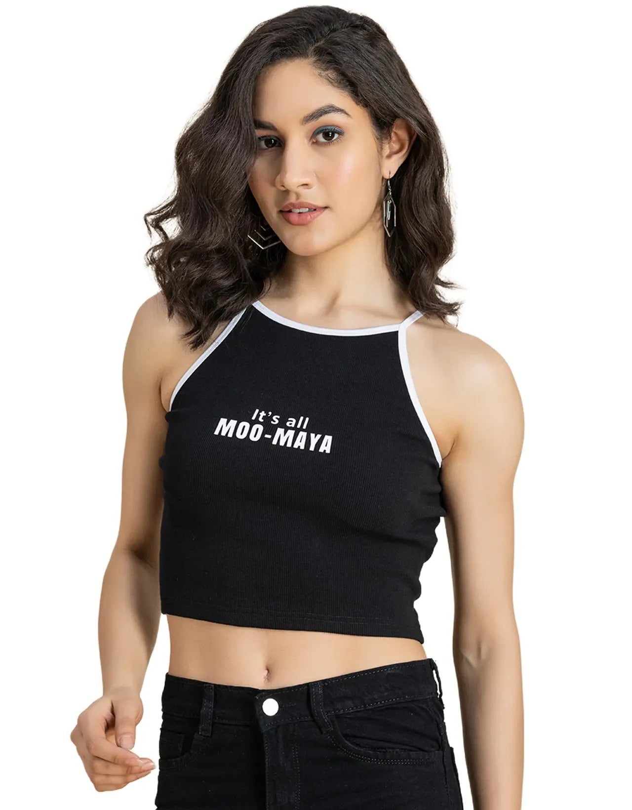 Casuals, Round Neck Crop Women Top