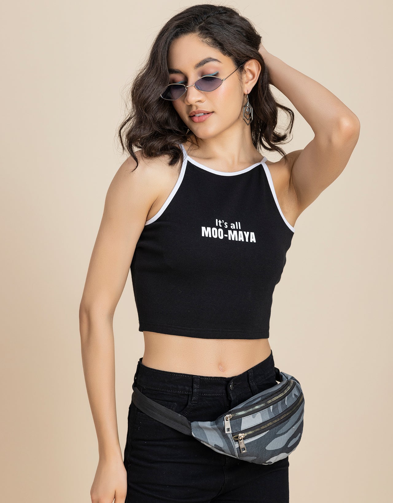 Casuals, Round Neck Crop Women Top