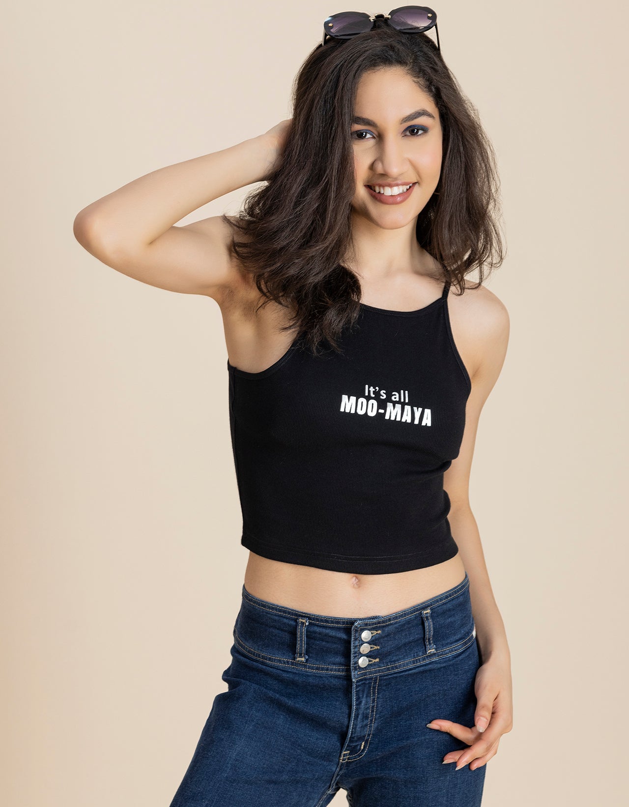 Casuals, Round Neck Crop Women Top