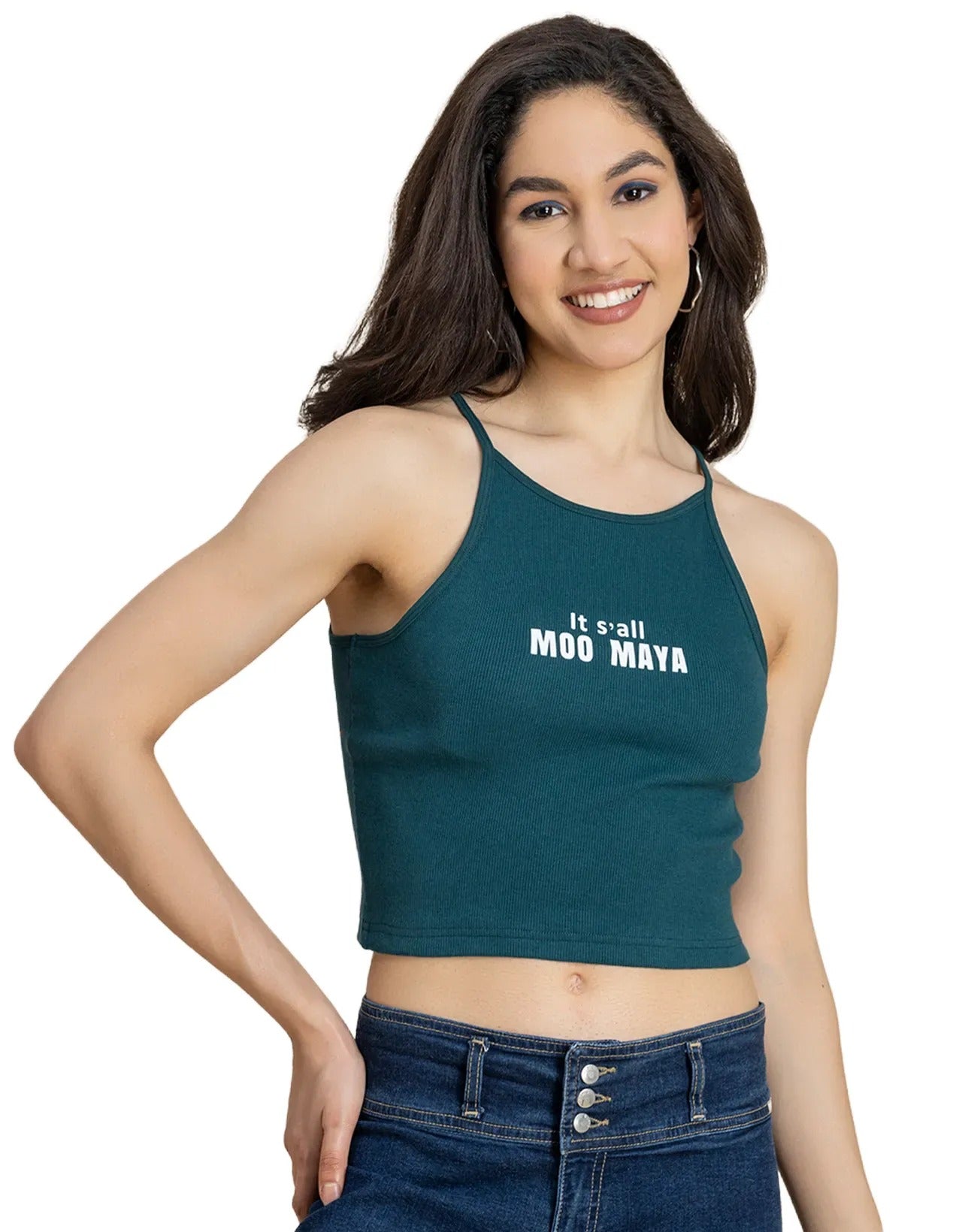 Casuals, Round Neck Crop Women Top
