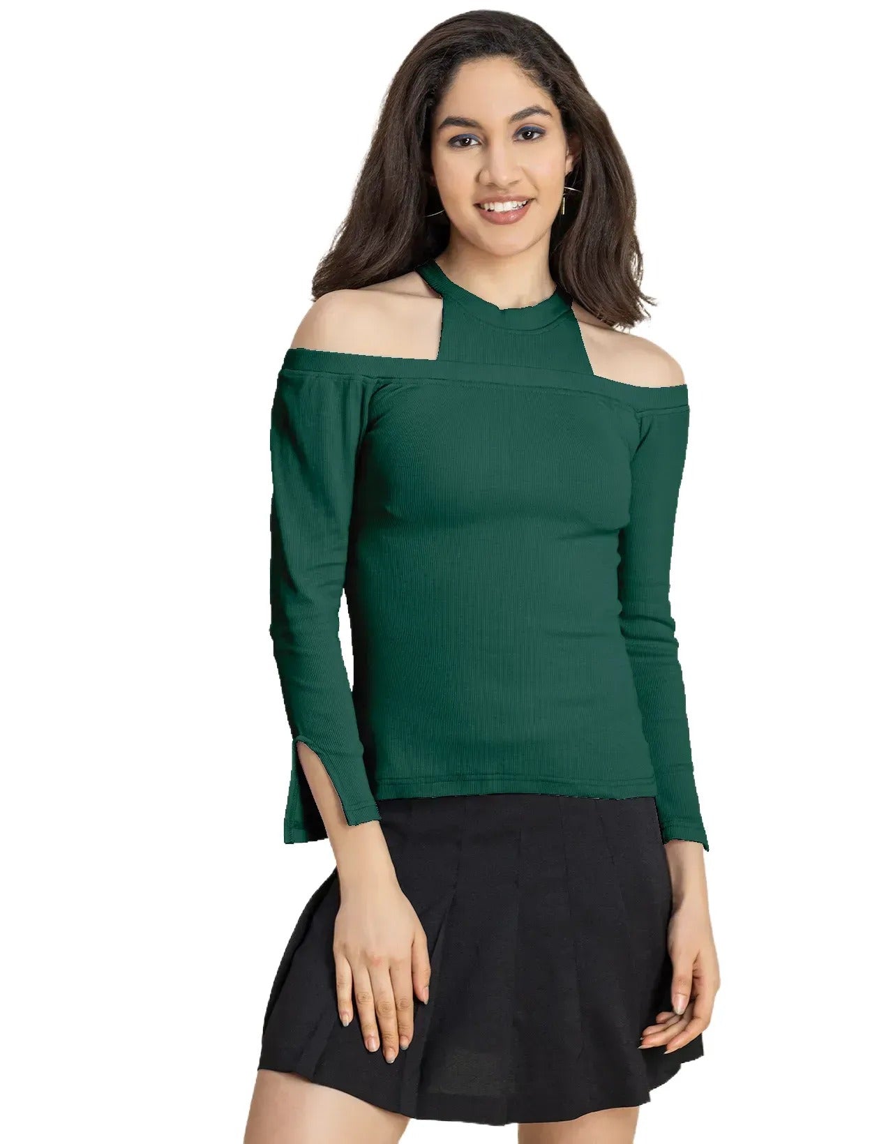 Women Casuals Cold Shoulder Top