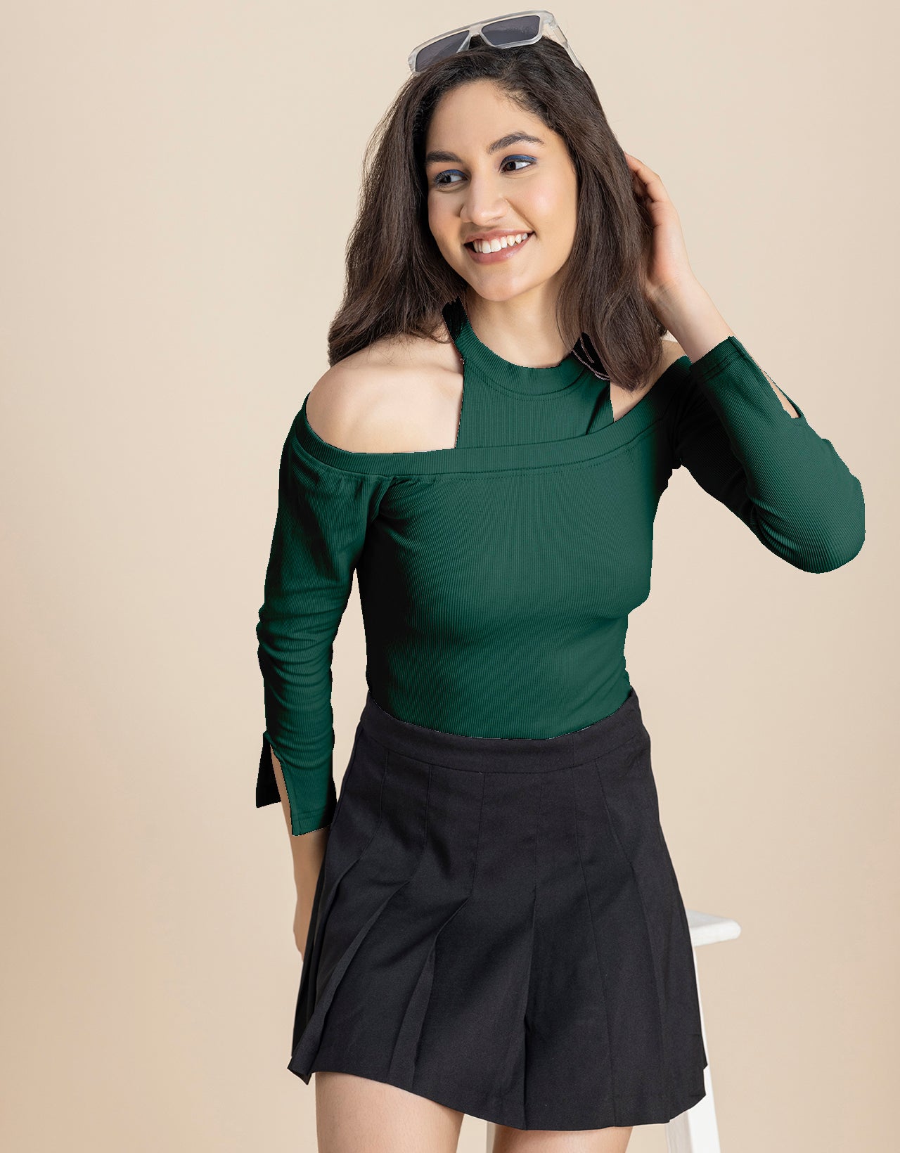 Women Casuals Cold Shoulder Top