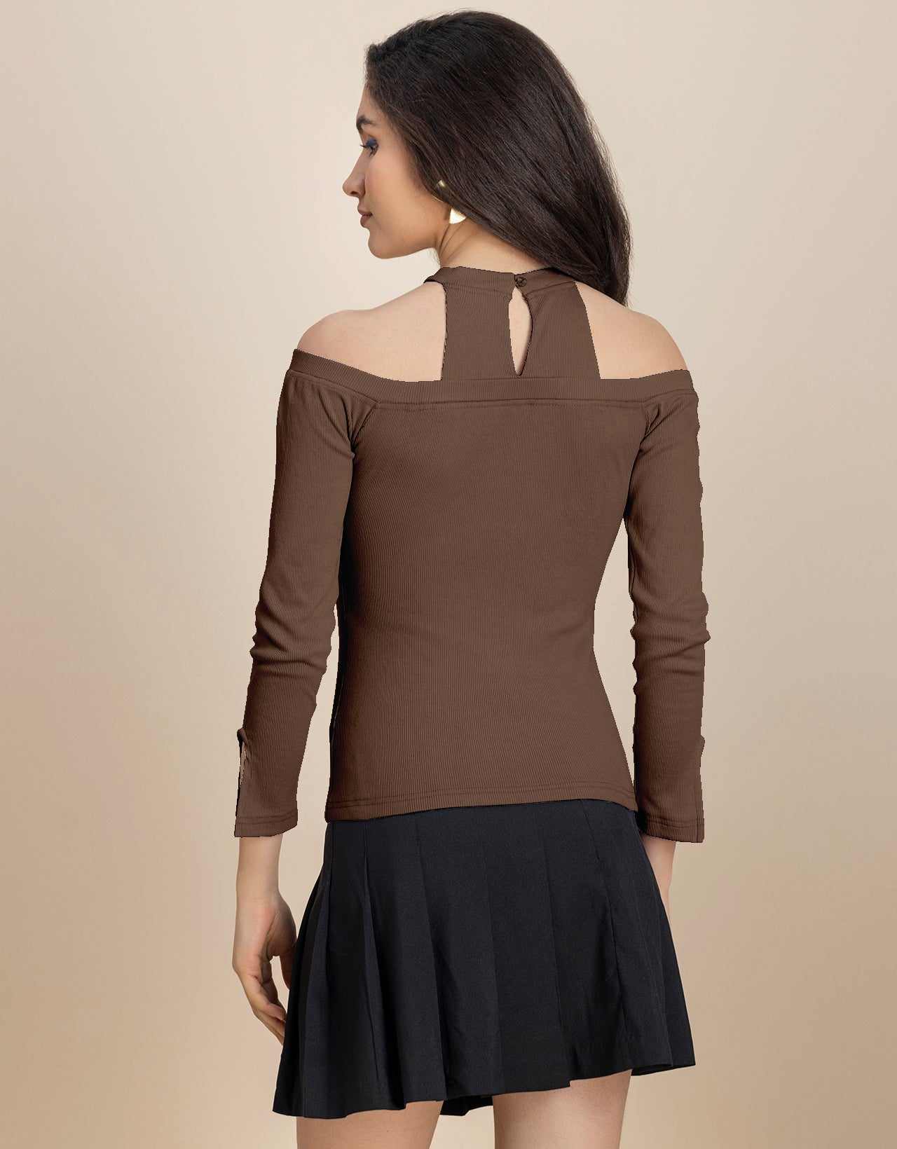 Women Casuals Cold Shoulder Top