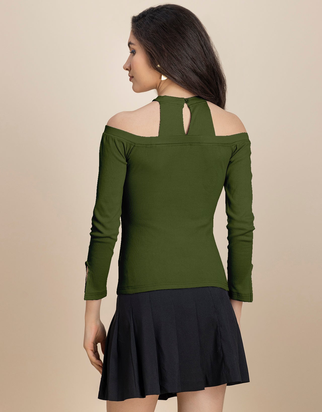 Women Casuals Cold Shoulder Top