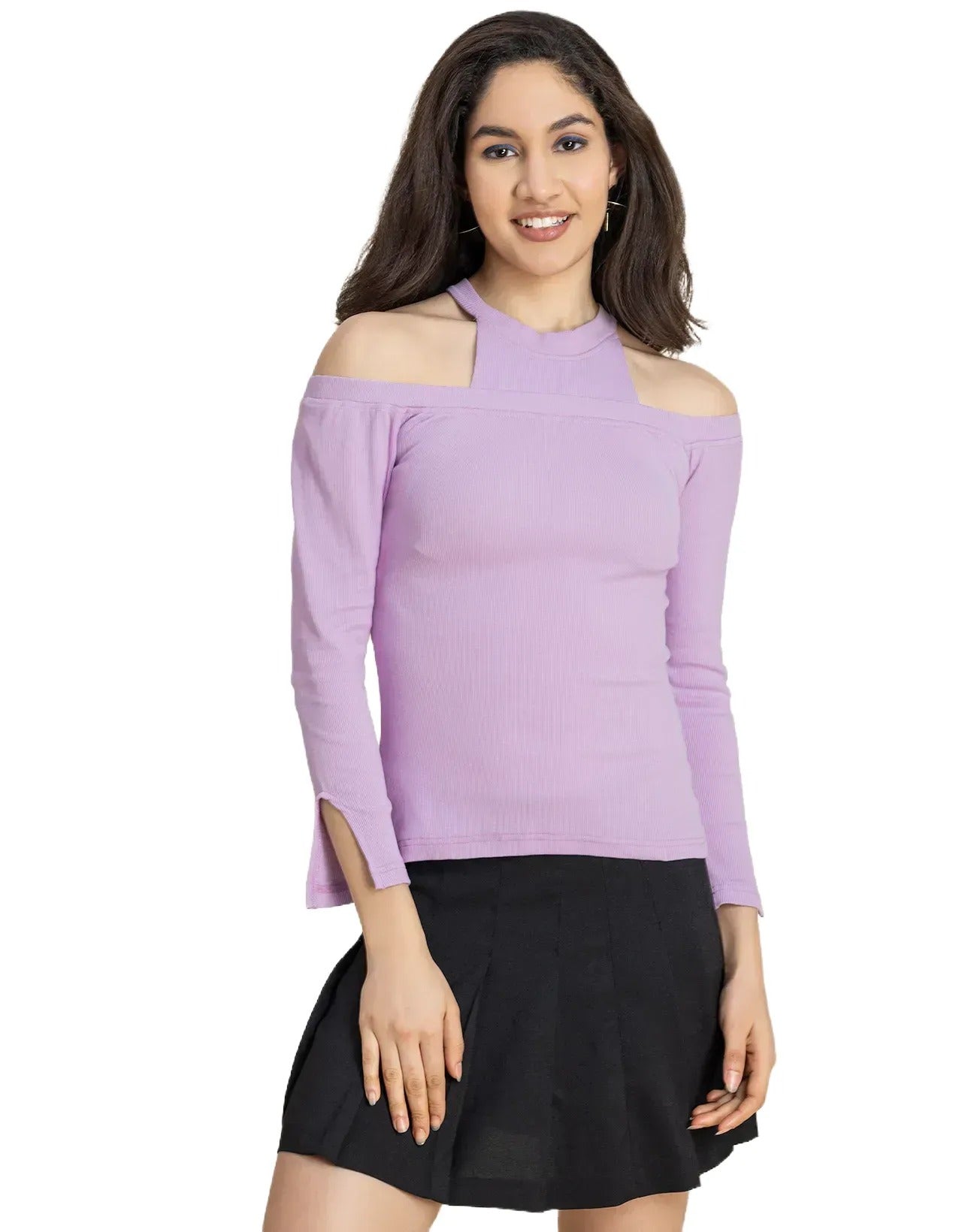 Women Casuals Cold Shoulder Top