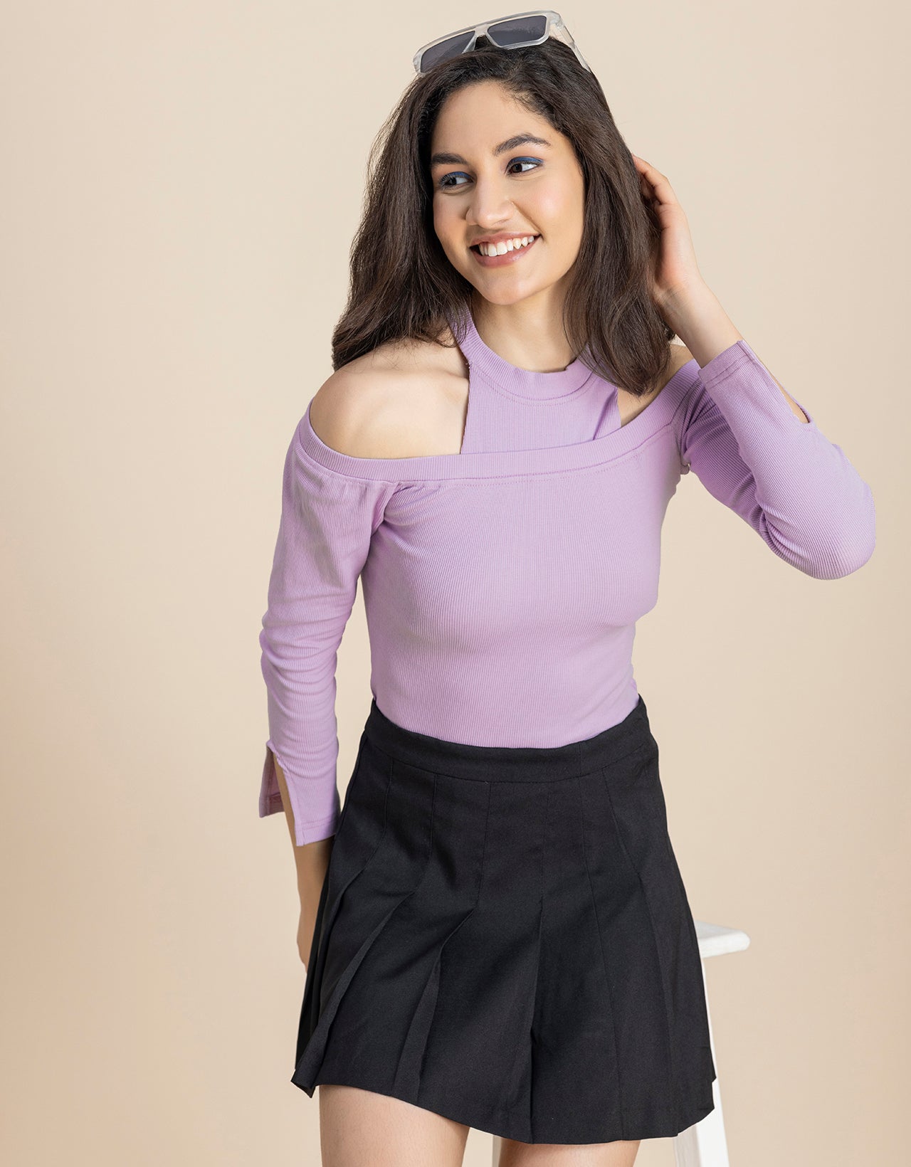 Women Casuals Cold Shoulder Top