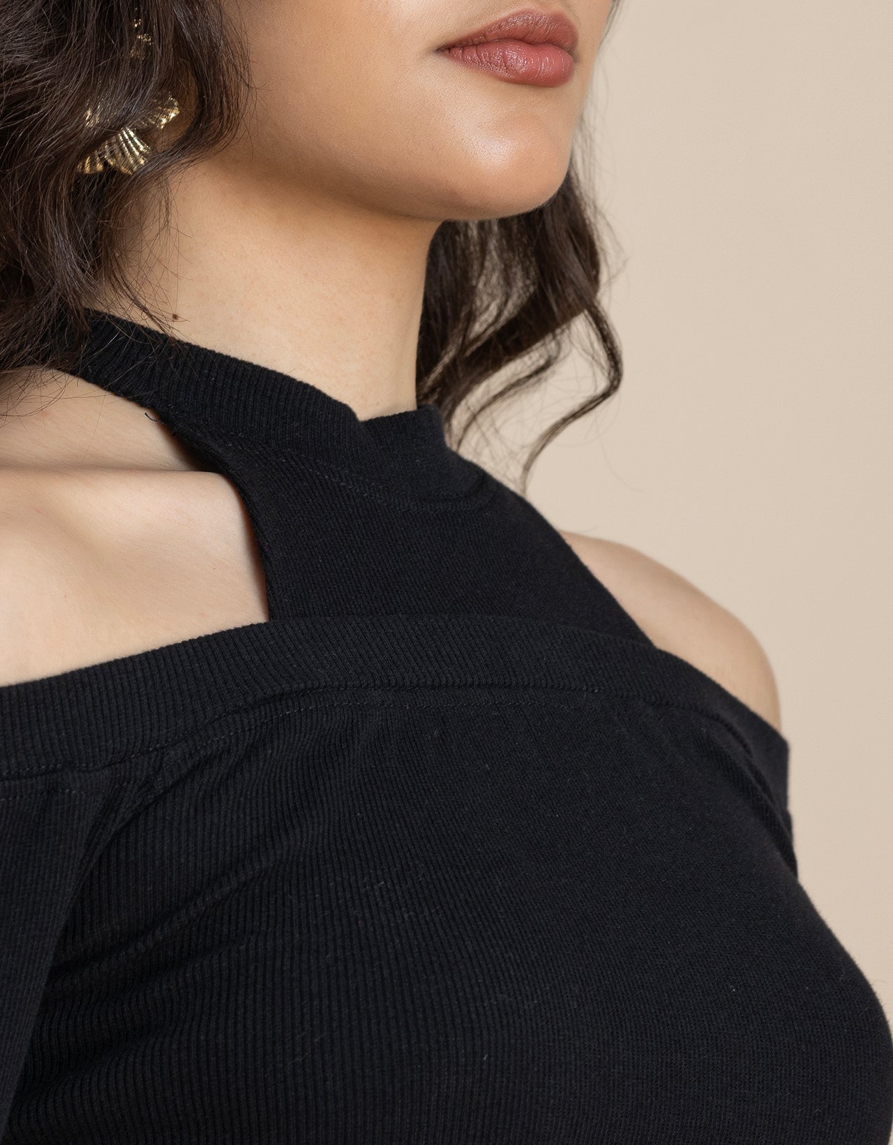 Women Casuals Cold Shoulder Top