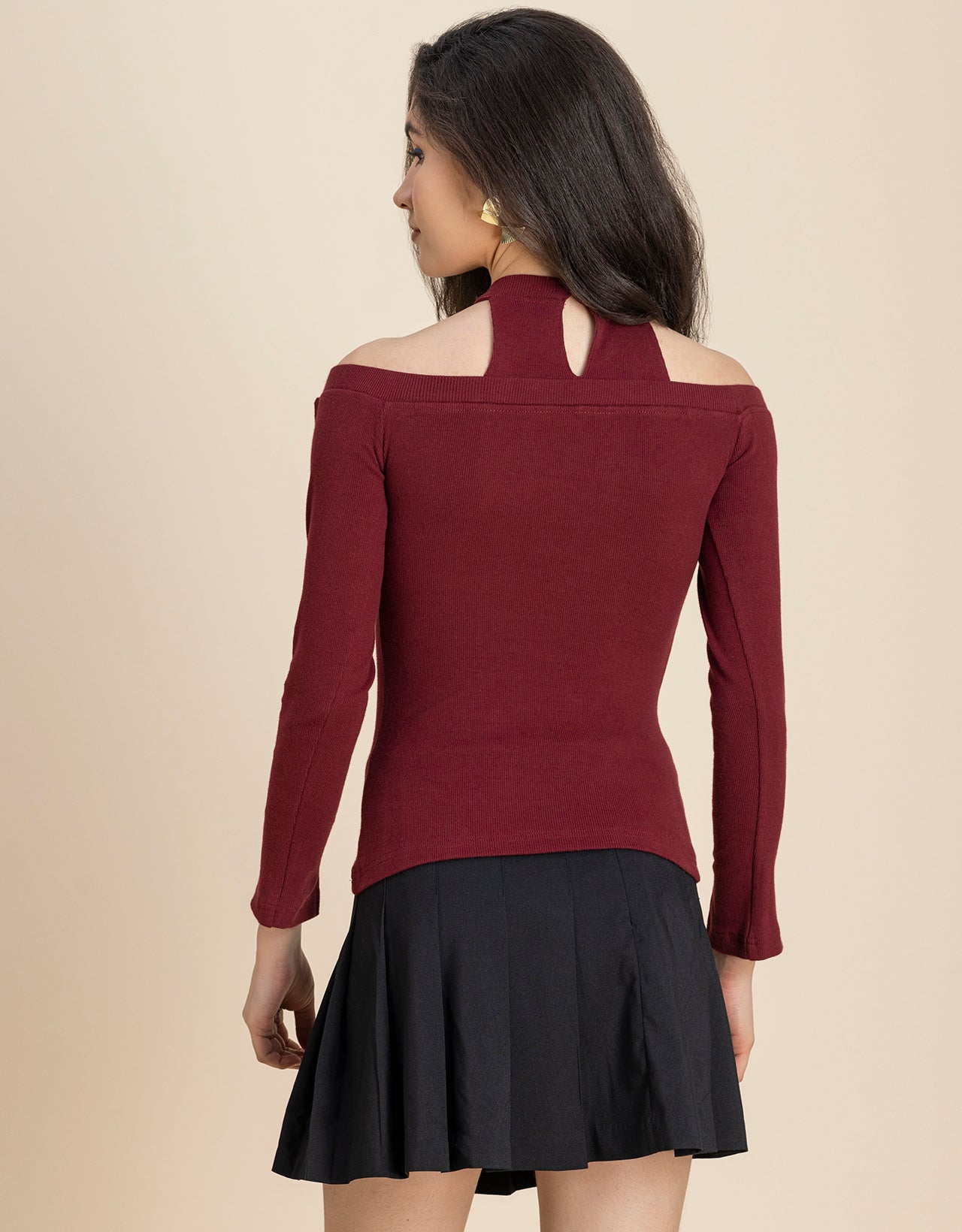 Women Casuals Cold Shoulder Top