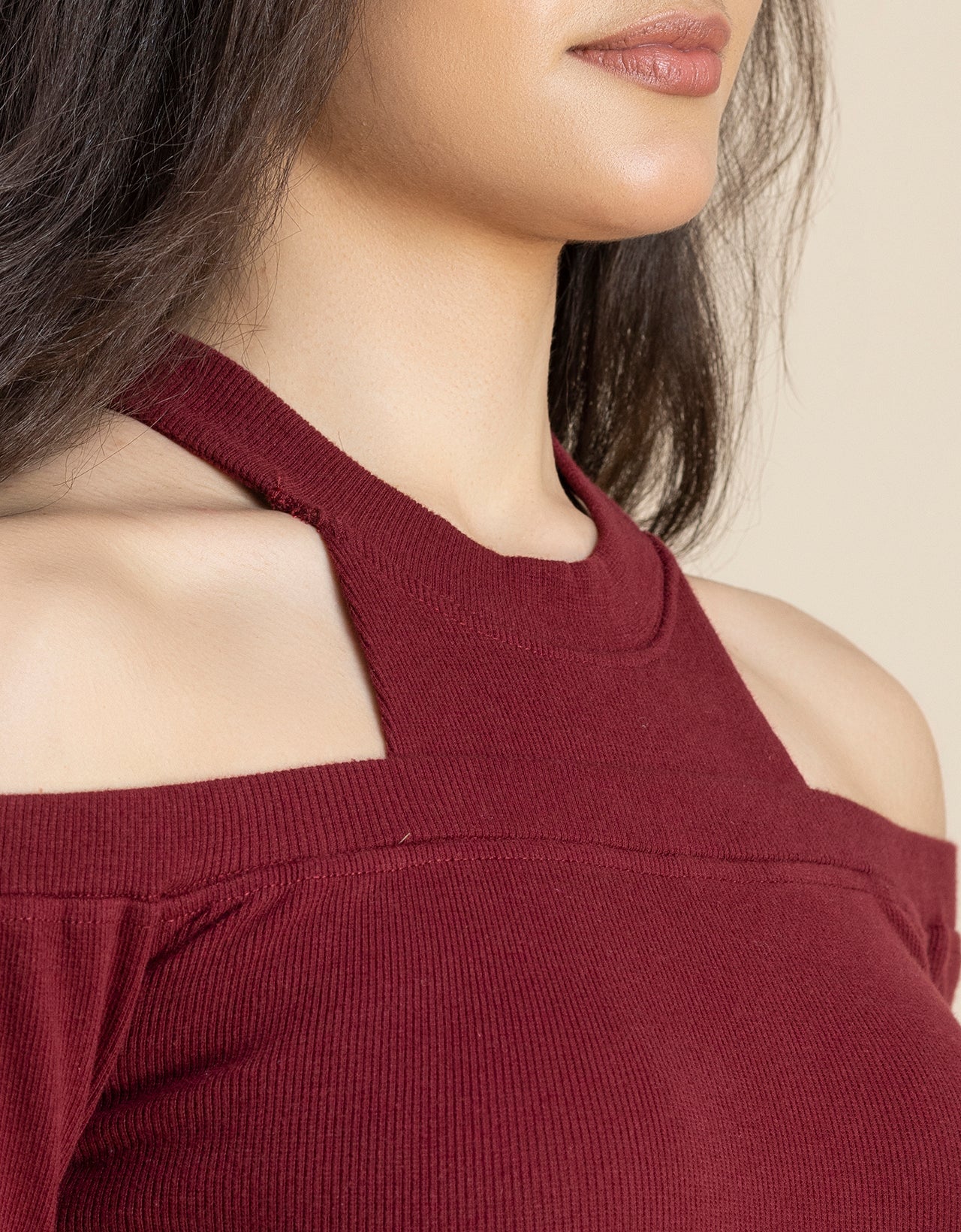 Women Casuals Cold Shoulder Top