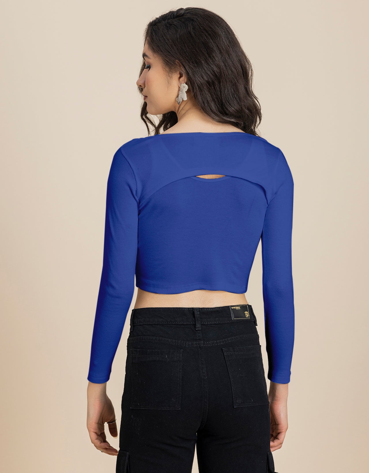 2 Pc Solid Bust Crop Top For Women