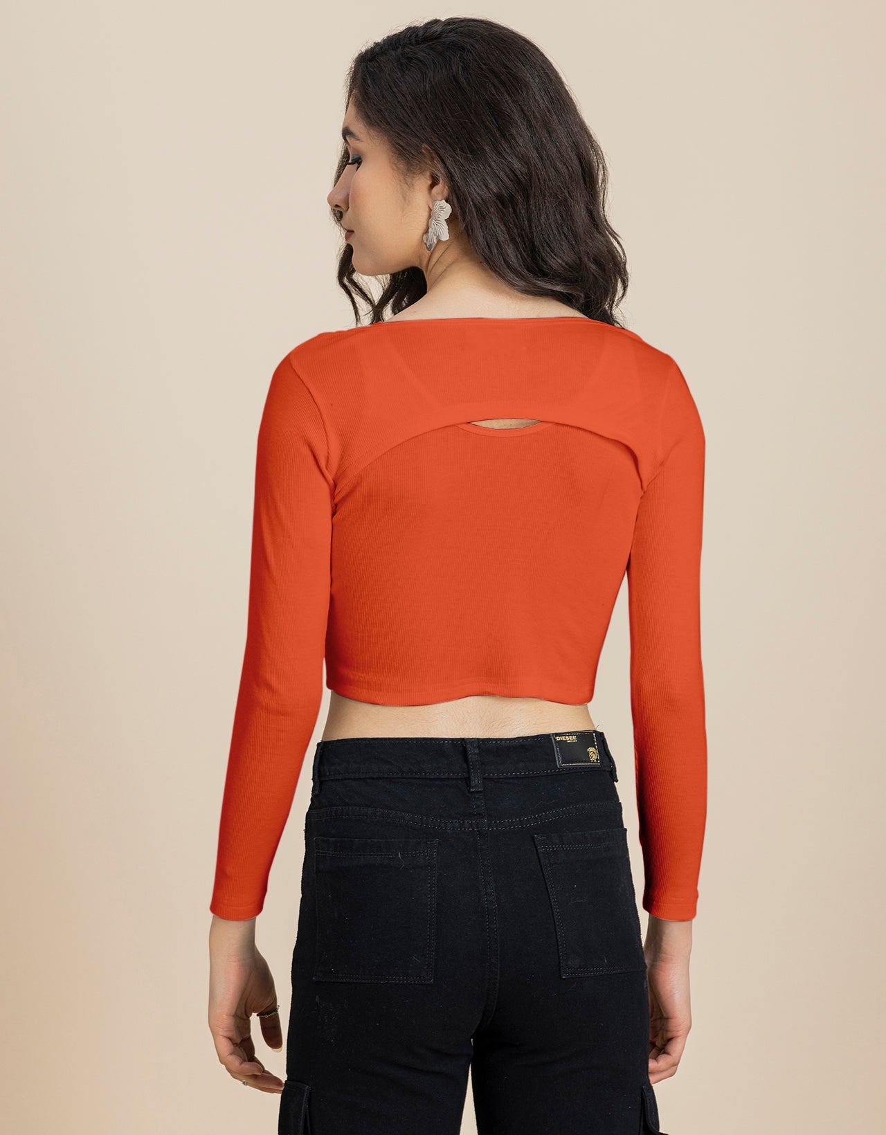 2 Pc Solid Bust Crop Top For Women