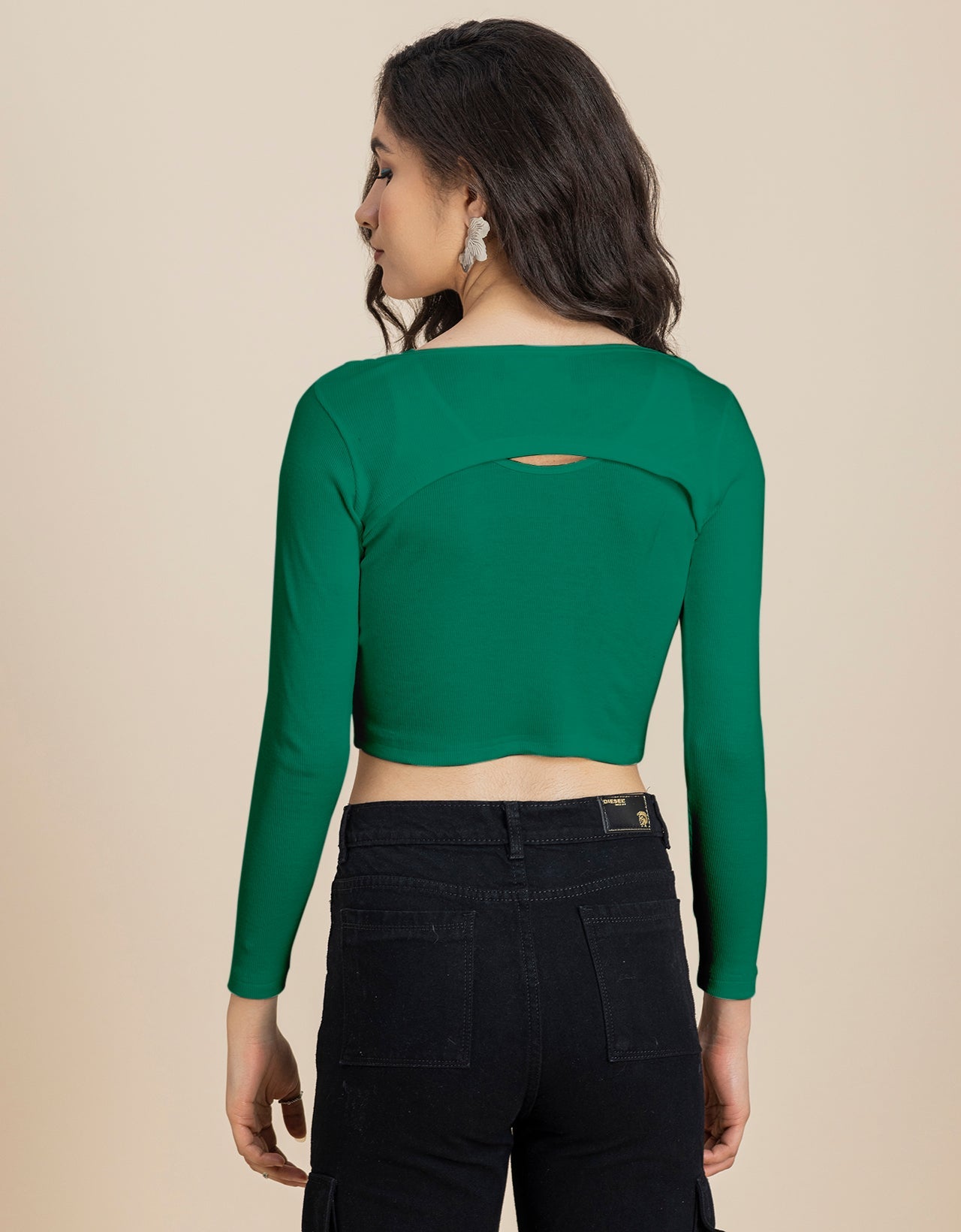 2 Pc Solid Bust Crop Top For Women