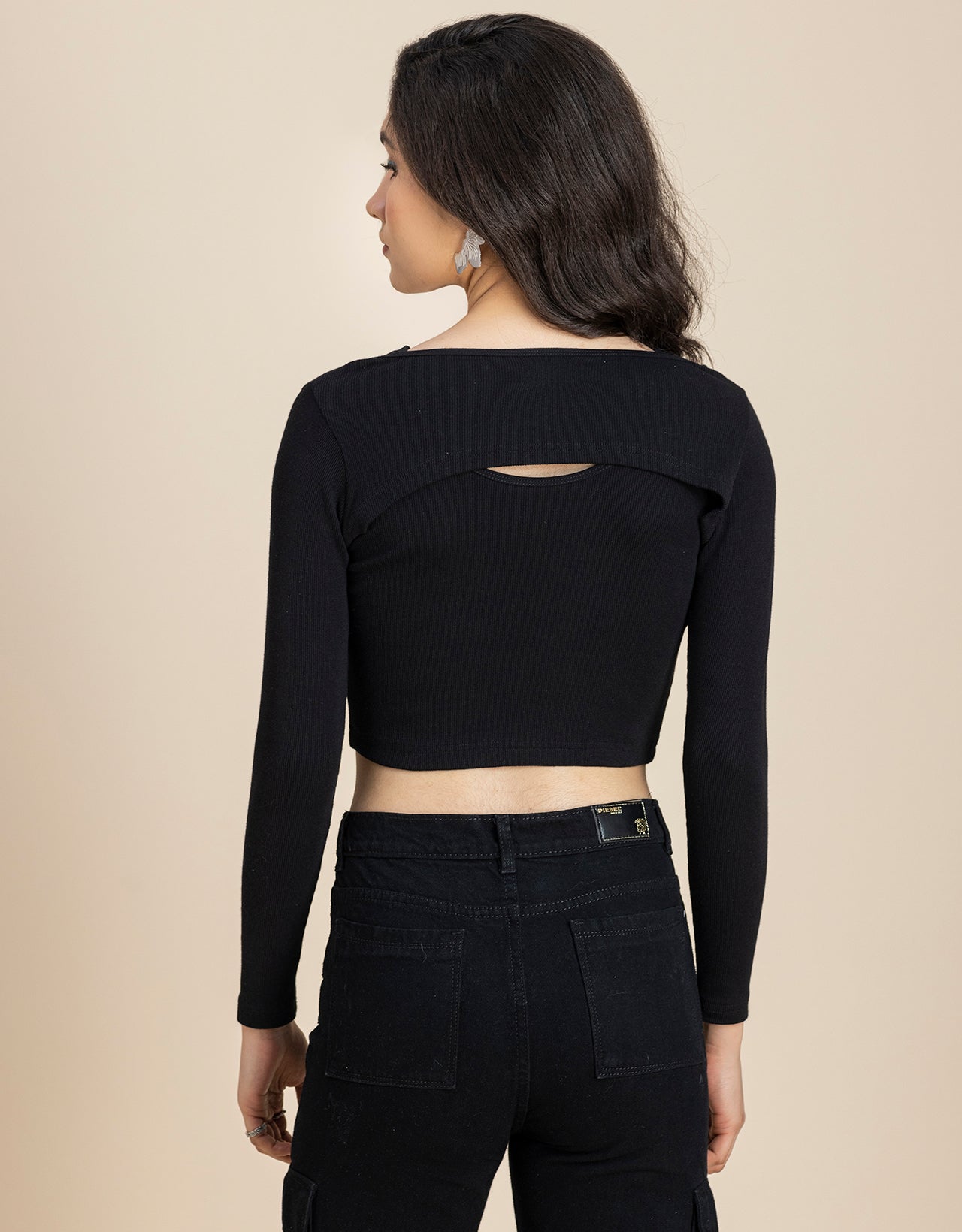 2 Pc Solid Bust Crop Top For Women