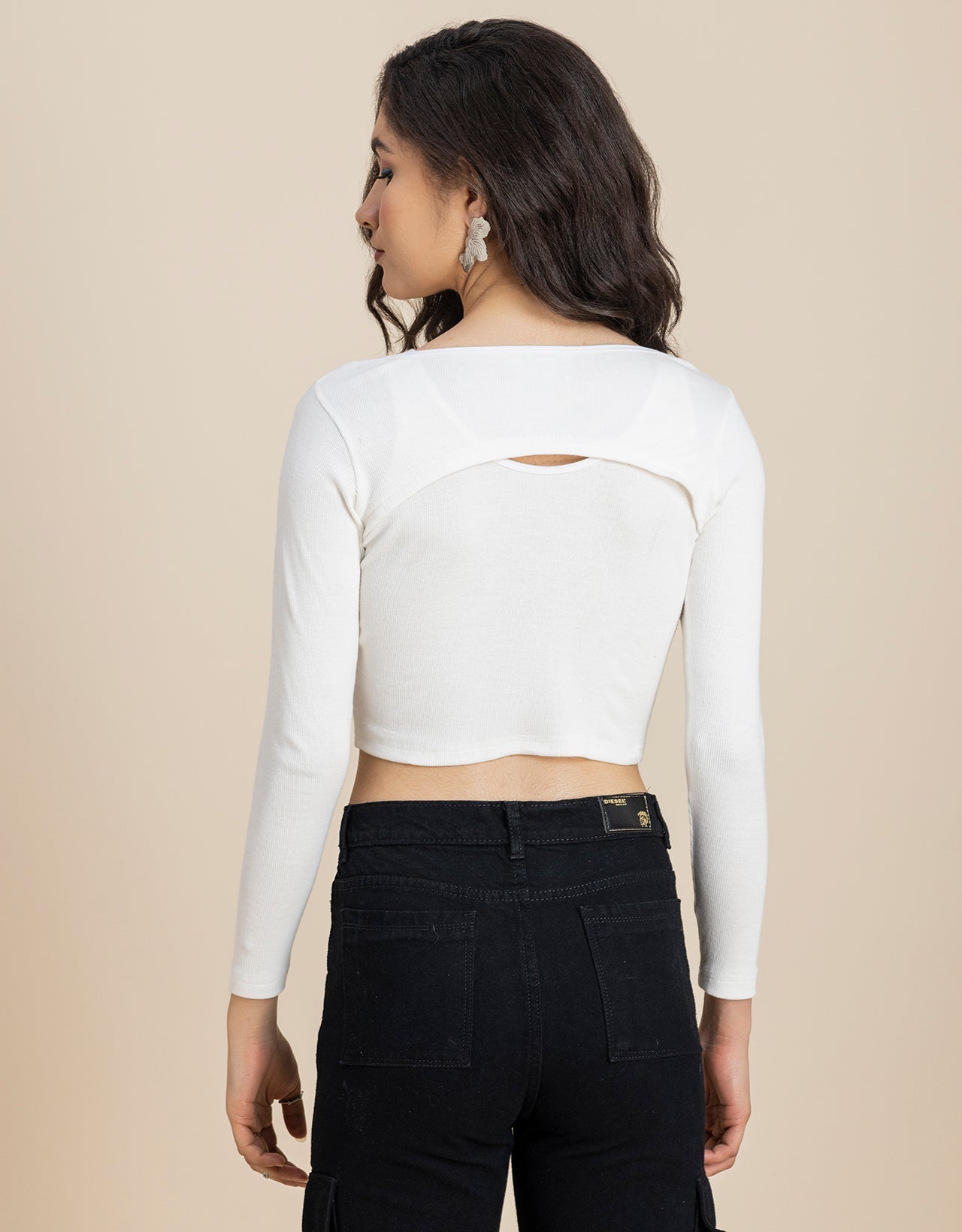 2 Pc Solid Bust Crop Top For Women