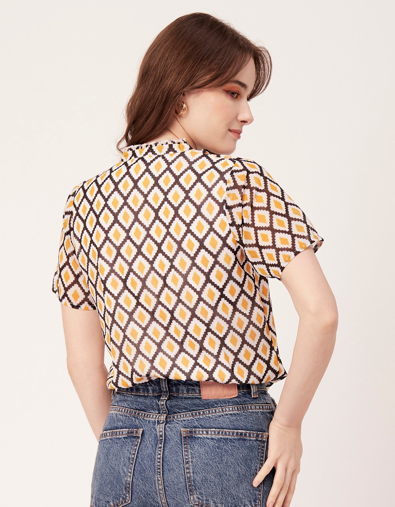 V-Neck Printed Short Top