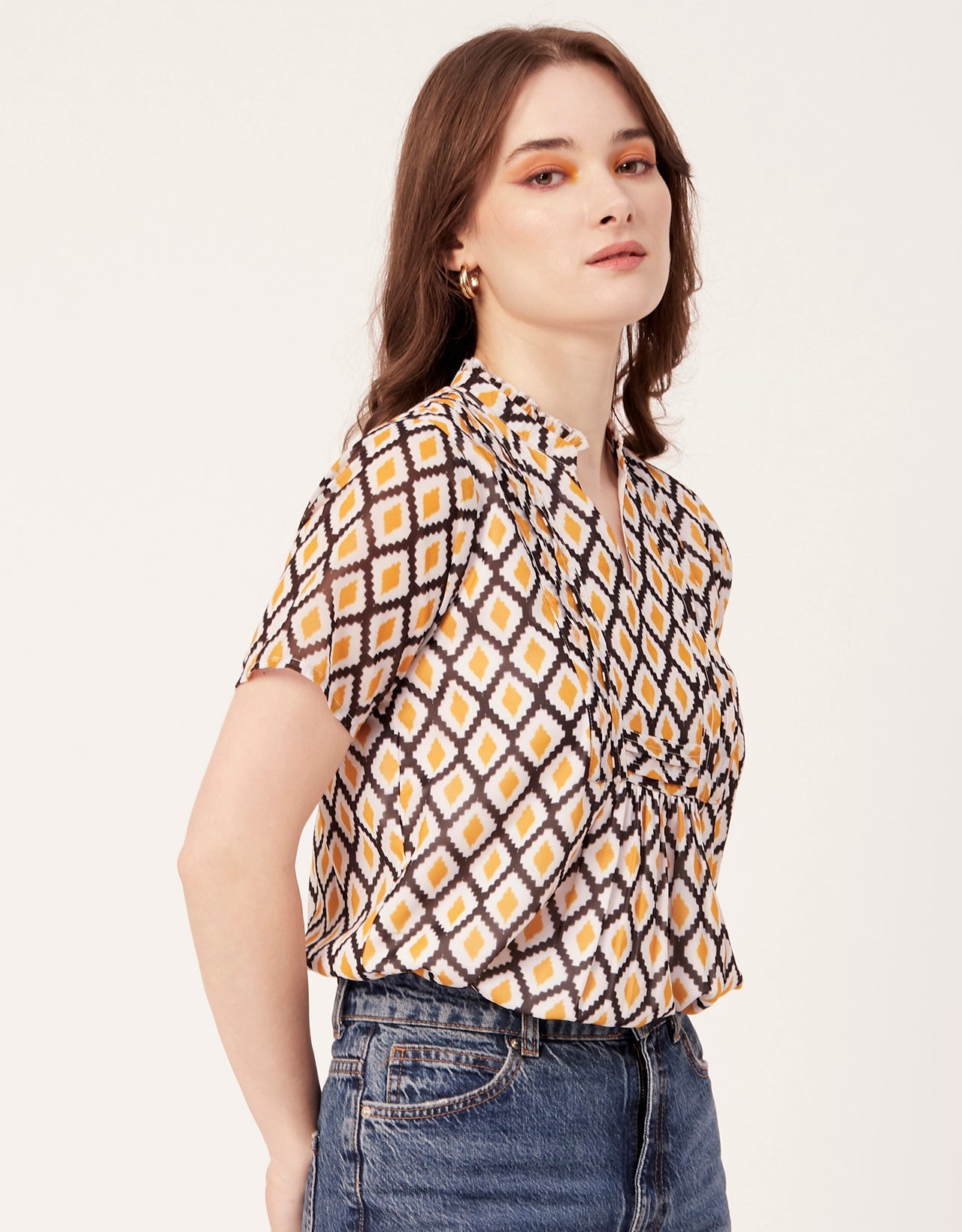 V-Neck Printed Short Top