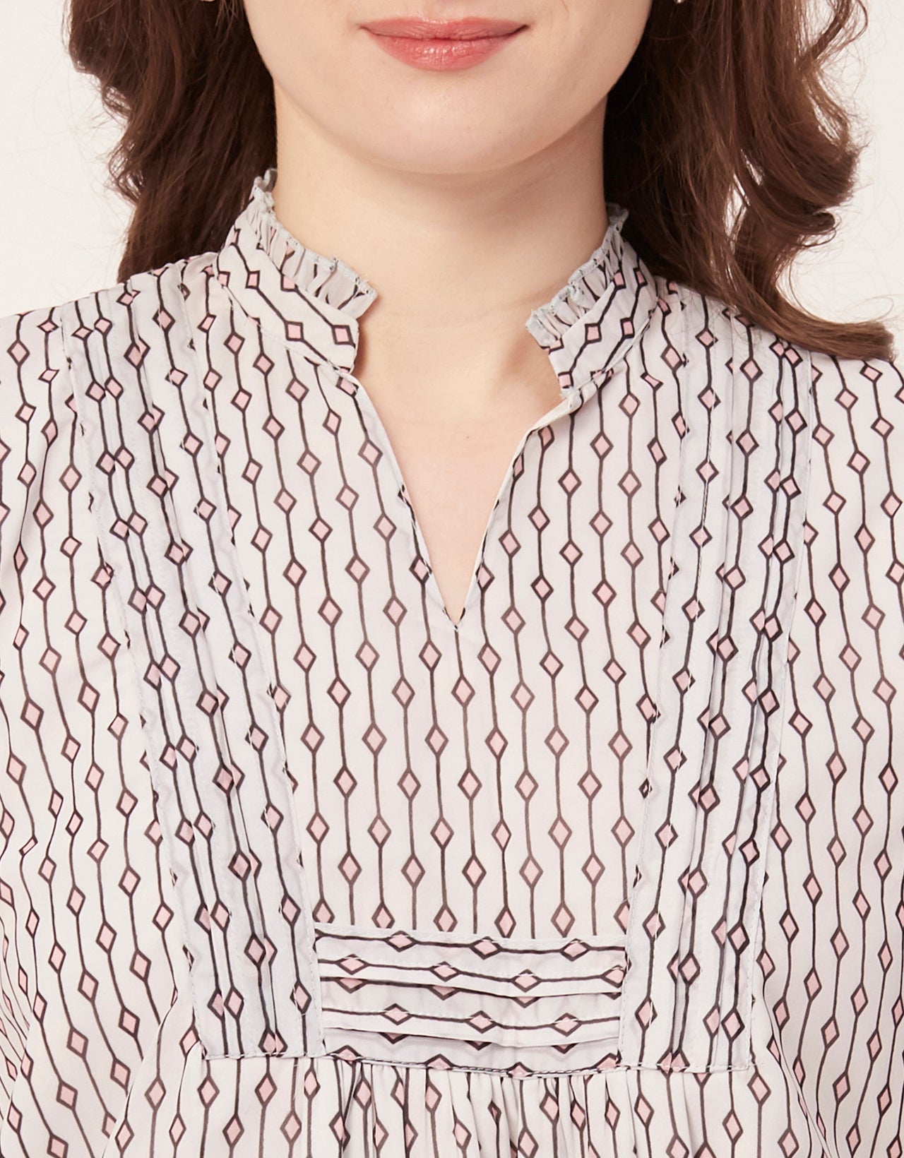V-Neck Printed Short Top