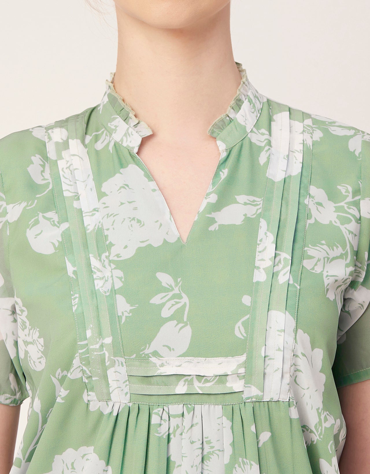 V-Neck Printed Short Top