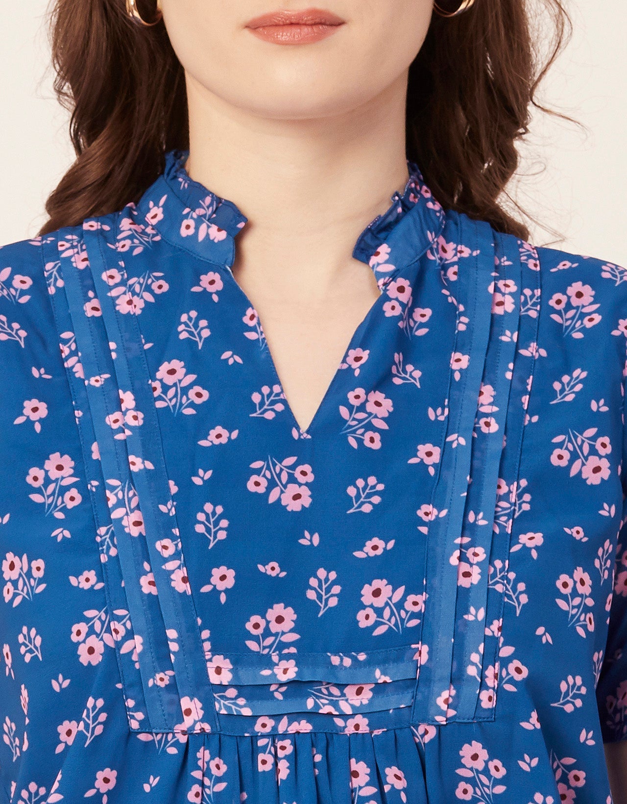 V-Neck Printed Short Top