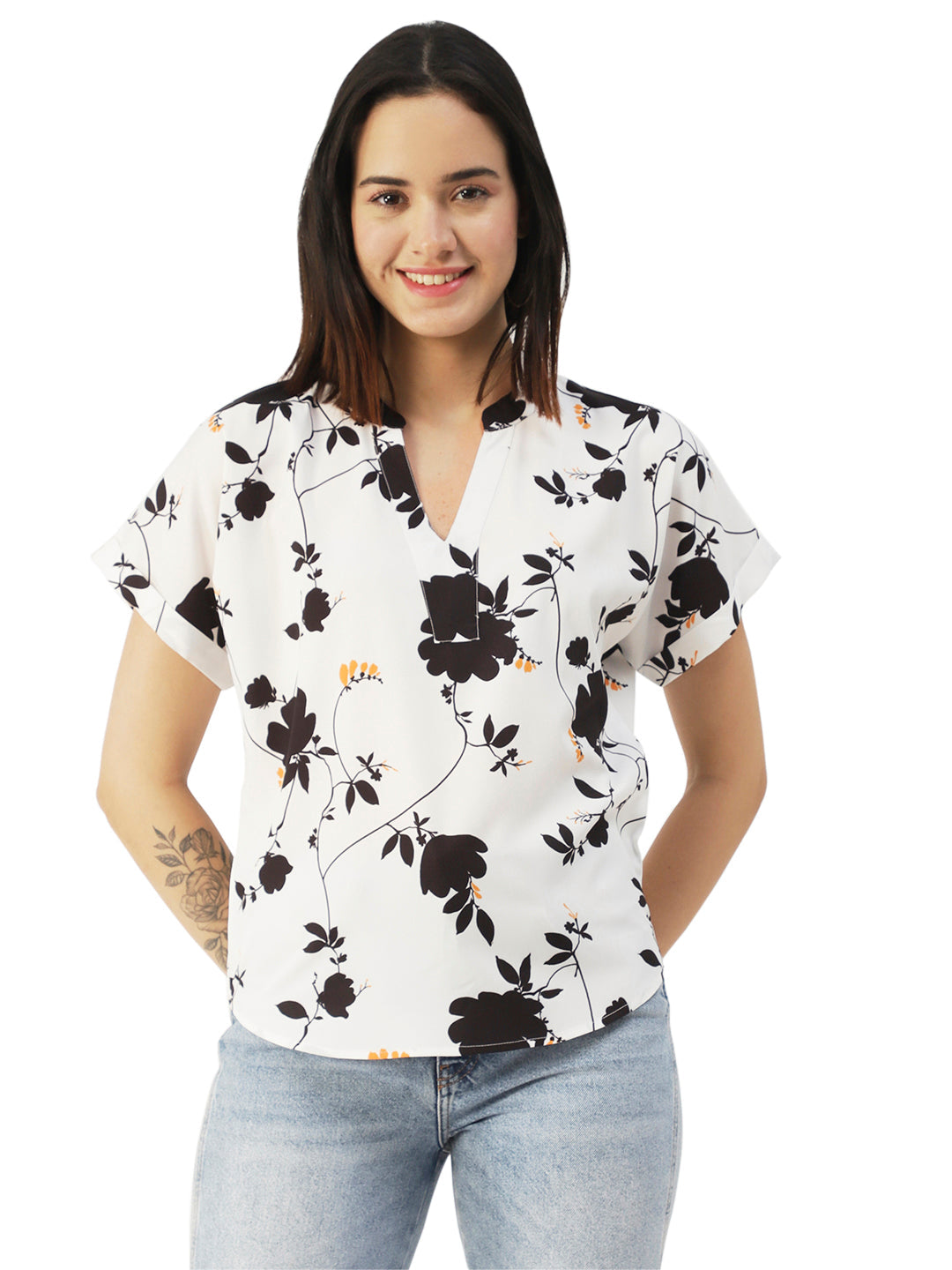 V-Neck Short Sleeve Top