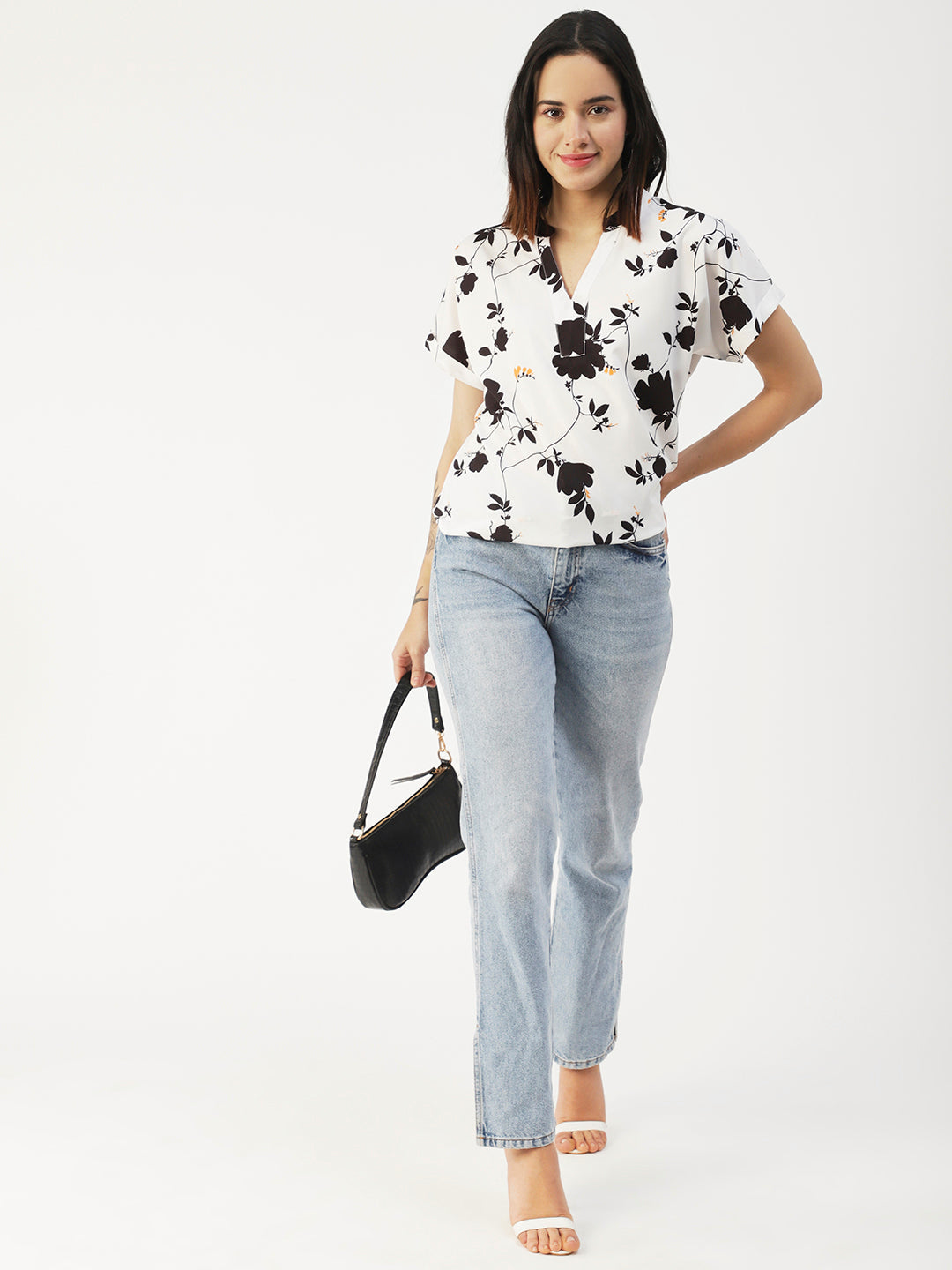 V-Neck Short Sleeve Top
