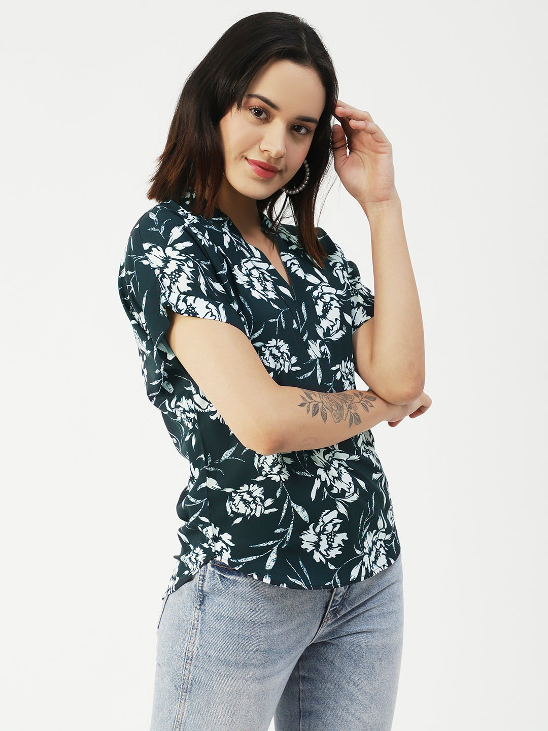 V-Neck Short Sleeve Top