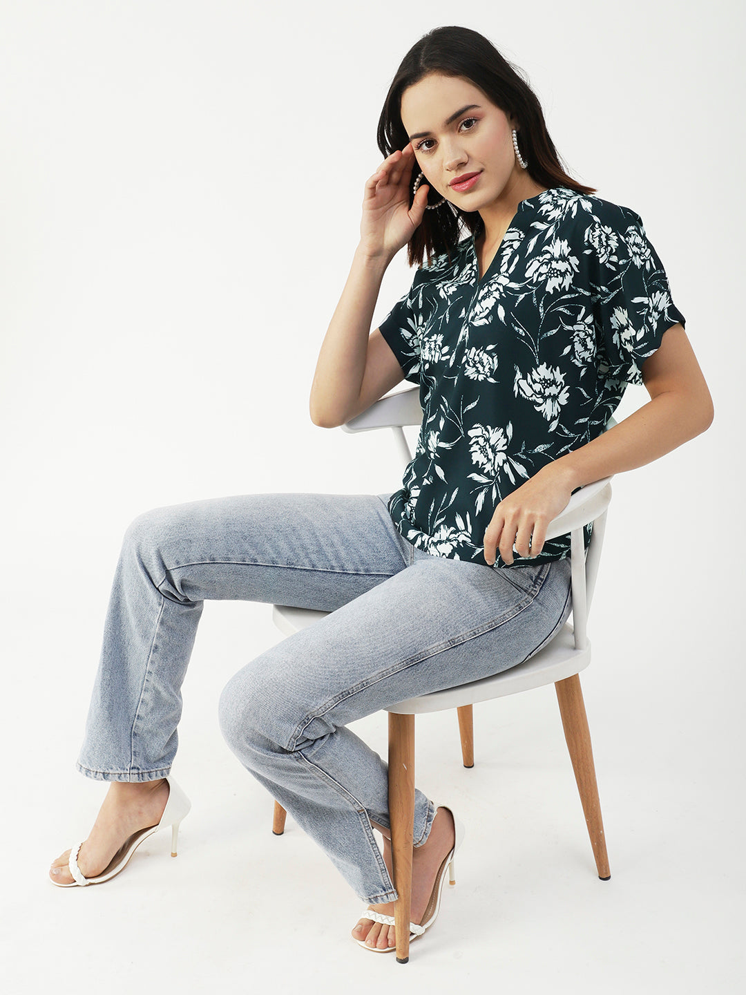 V-Neck Short Sleeve Top